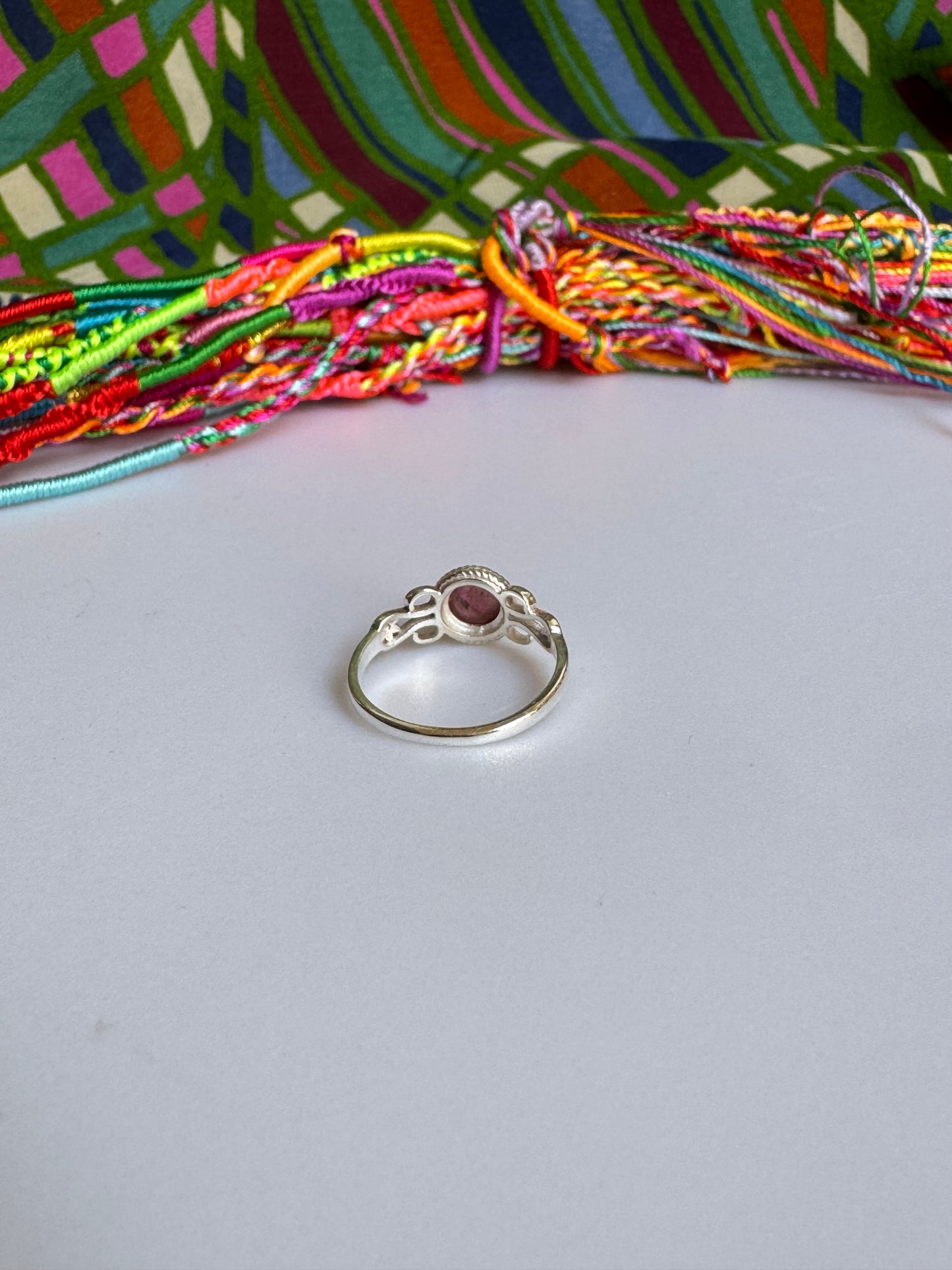 925 silver tourmaline ring size 17 - TA40