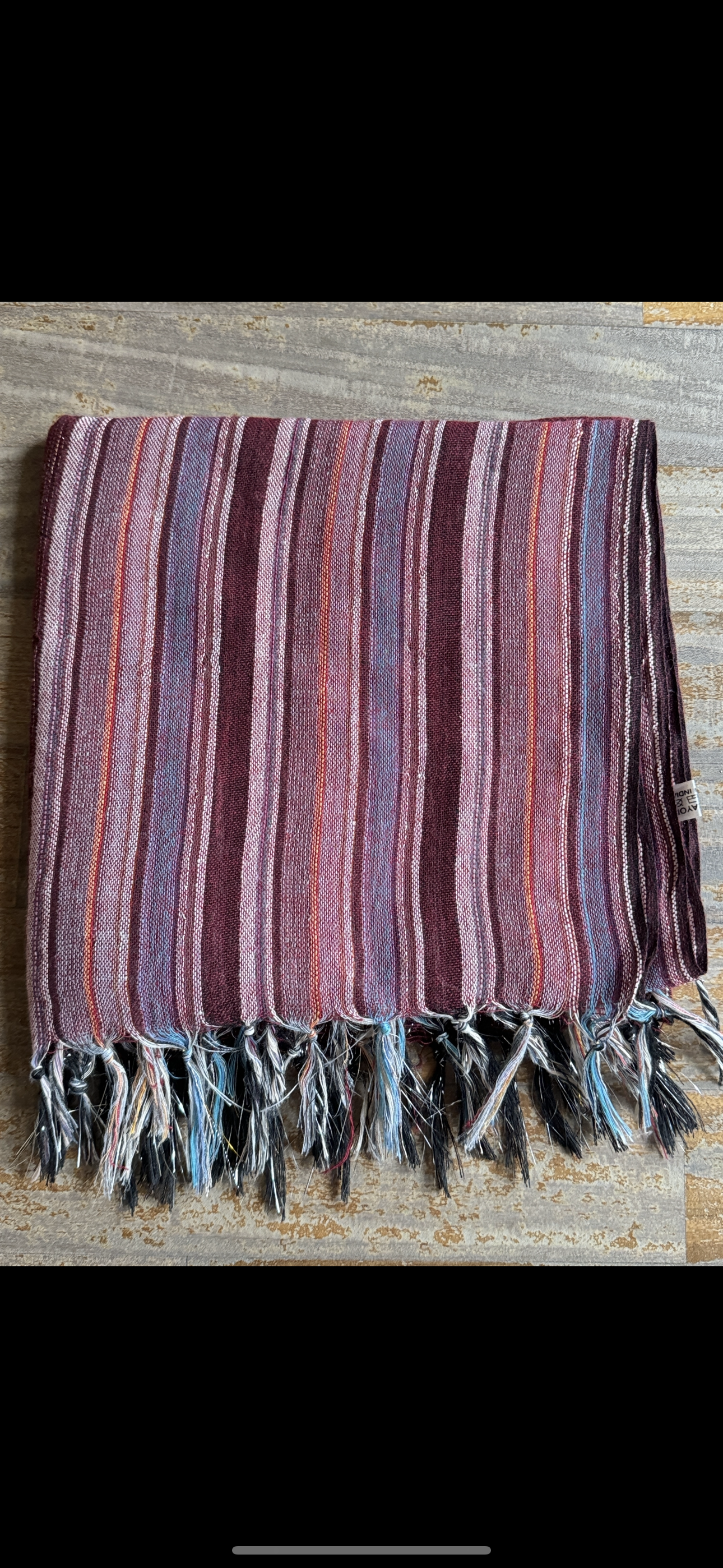 Pashmina scarf stole India burgundy