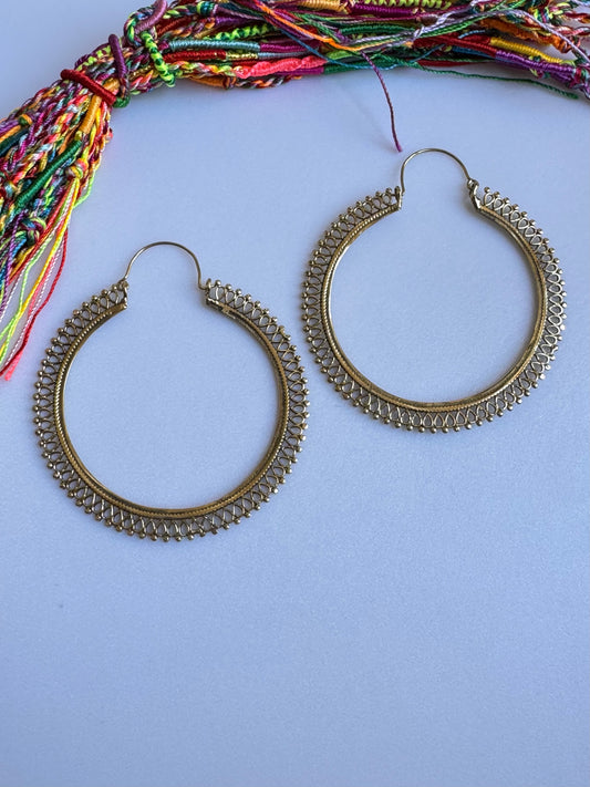 Orecchini boho dorati cerchi