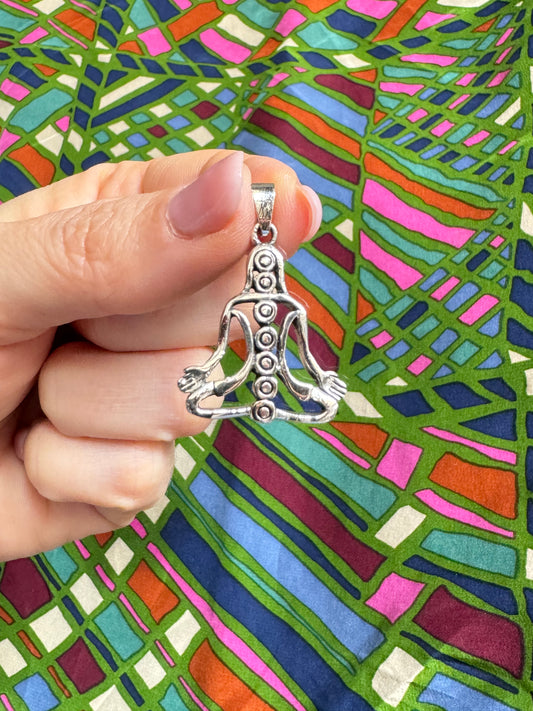 925 silver pendant Buddha in meditation C82