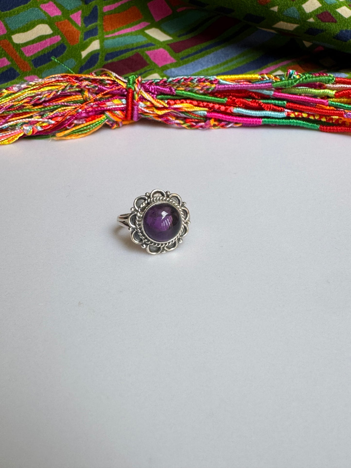 925 silver amethyst ring size 17 - 9A