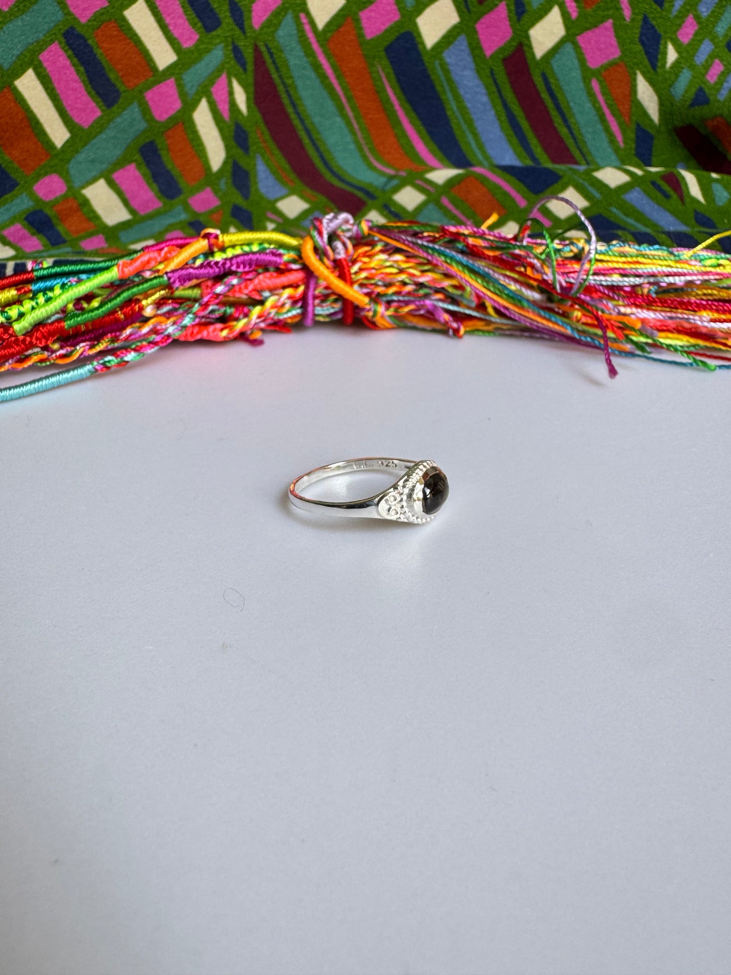 925 silver tourmaline ring size 22 - TA37