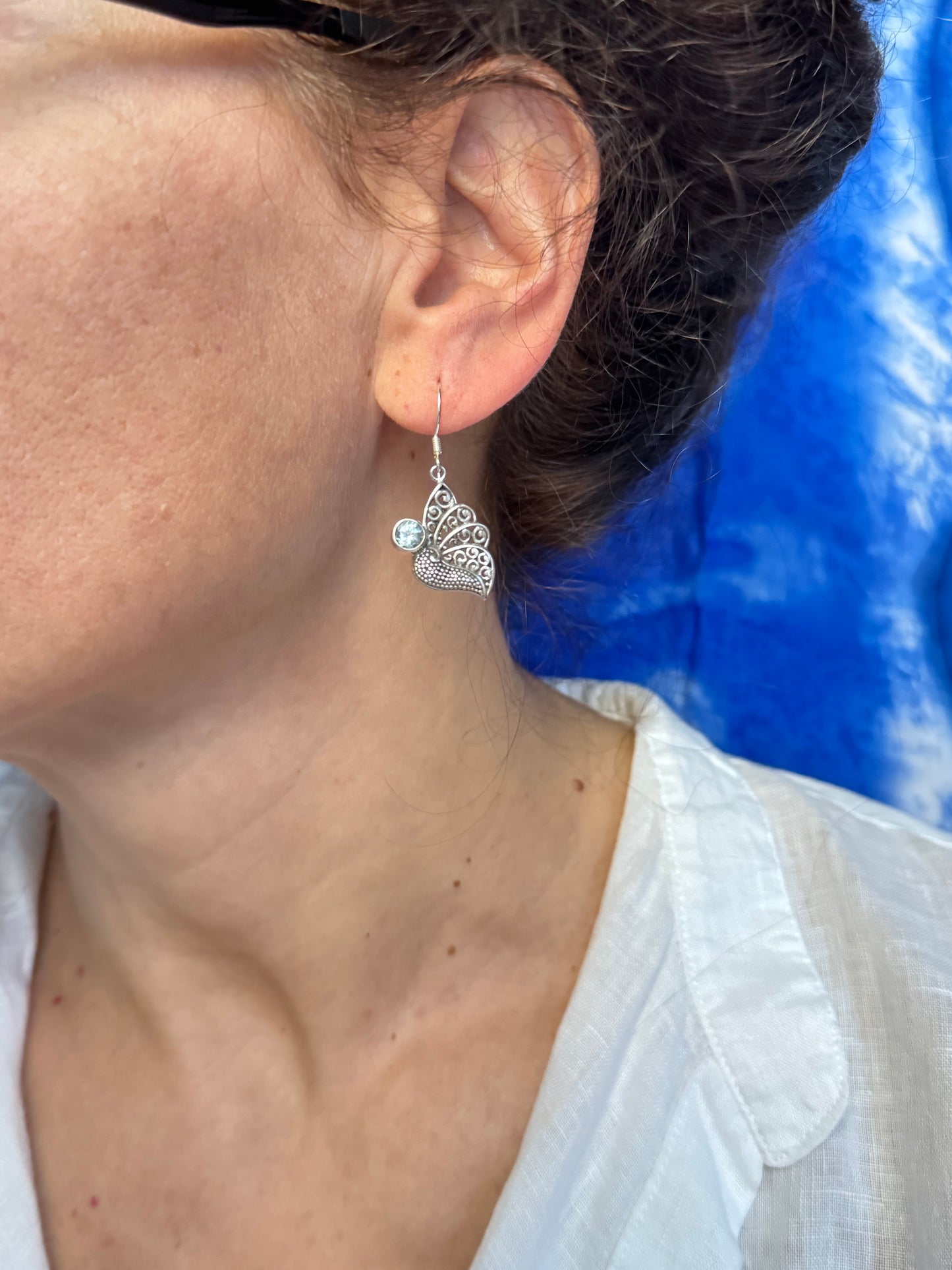 Orecchini argento925 acquamarina A29