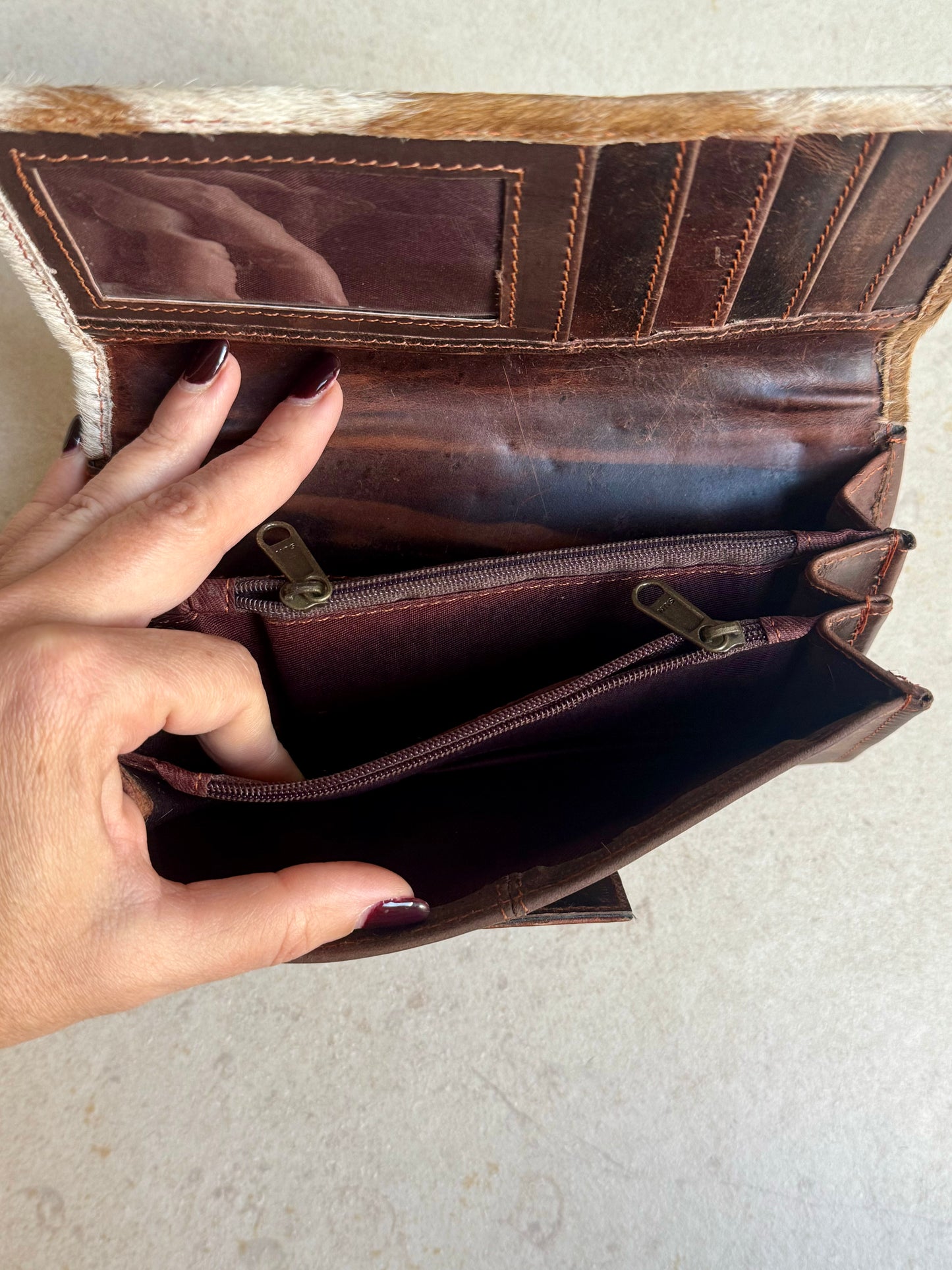 Brown leather wallet