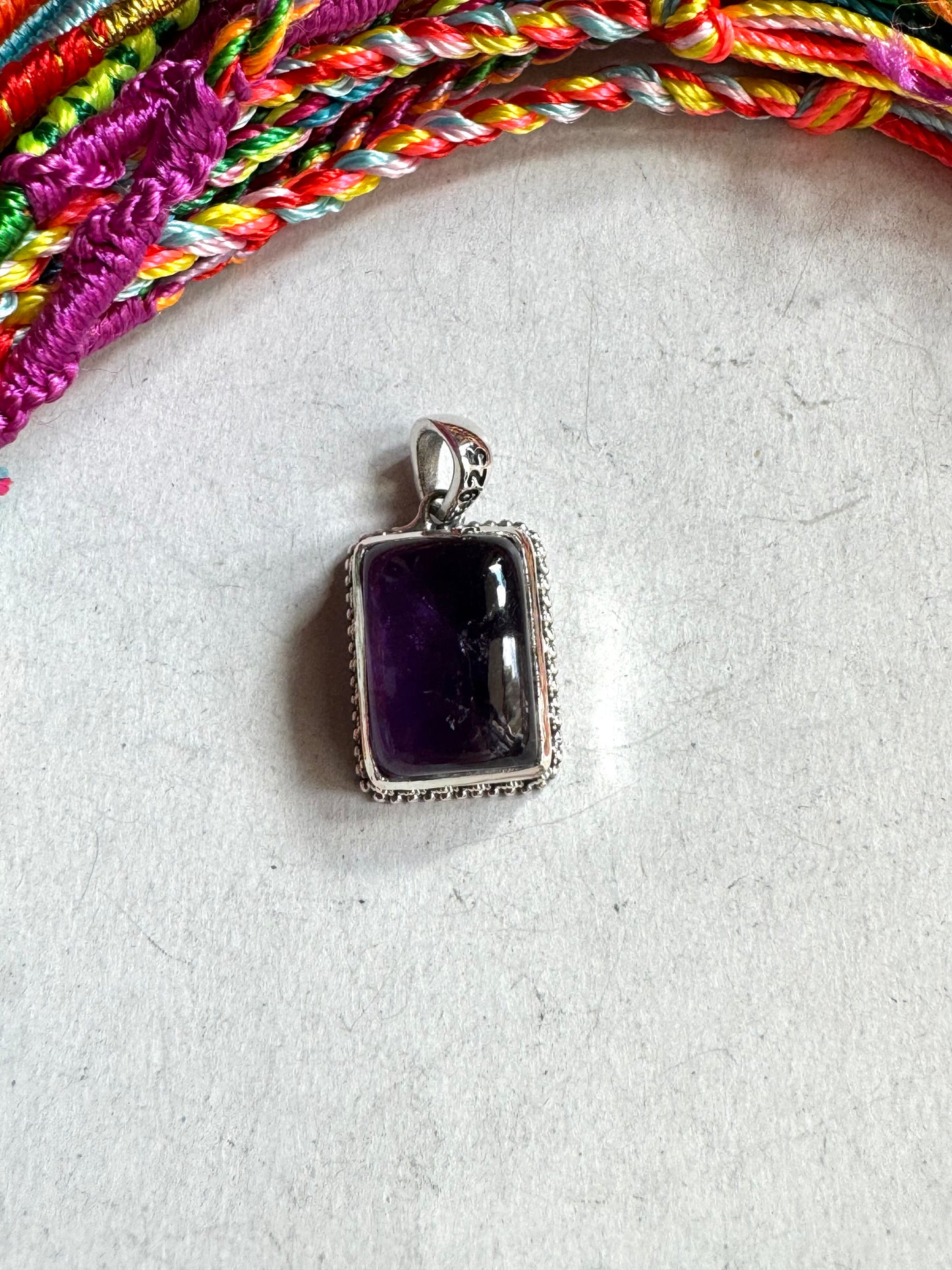 Amethyst 925 silver pendant