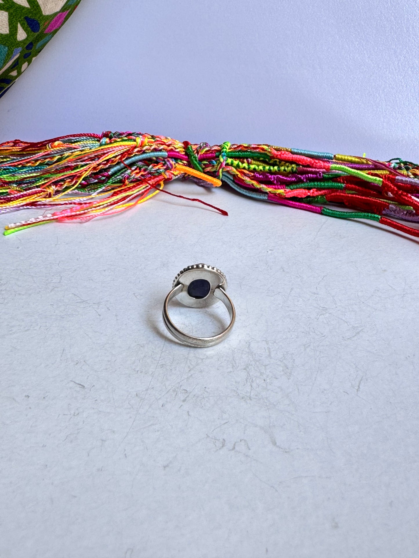 Anello argento 925 radice di zaffiro misura 16/17 - 28UM