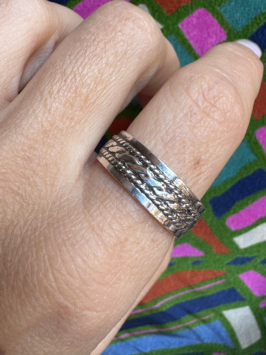 925 silver ring band size 22- Z65