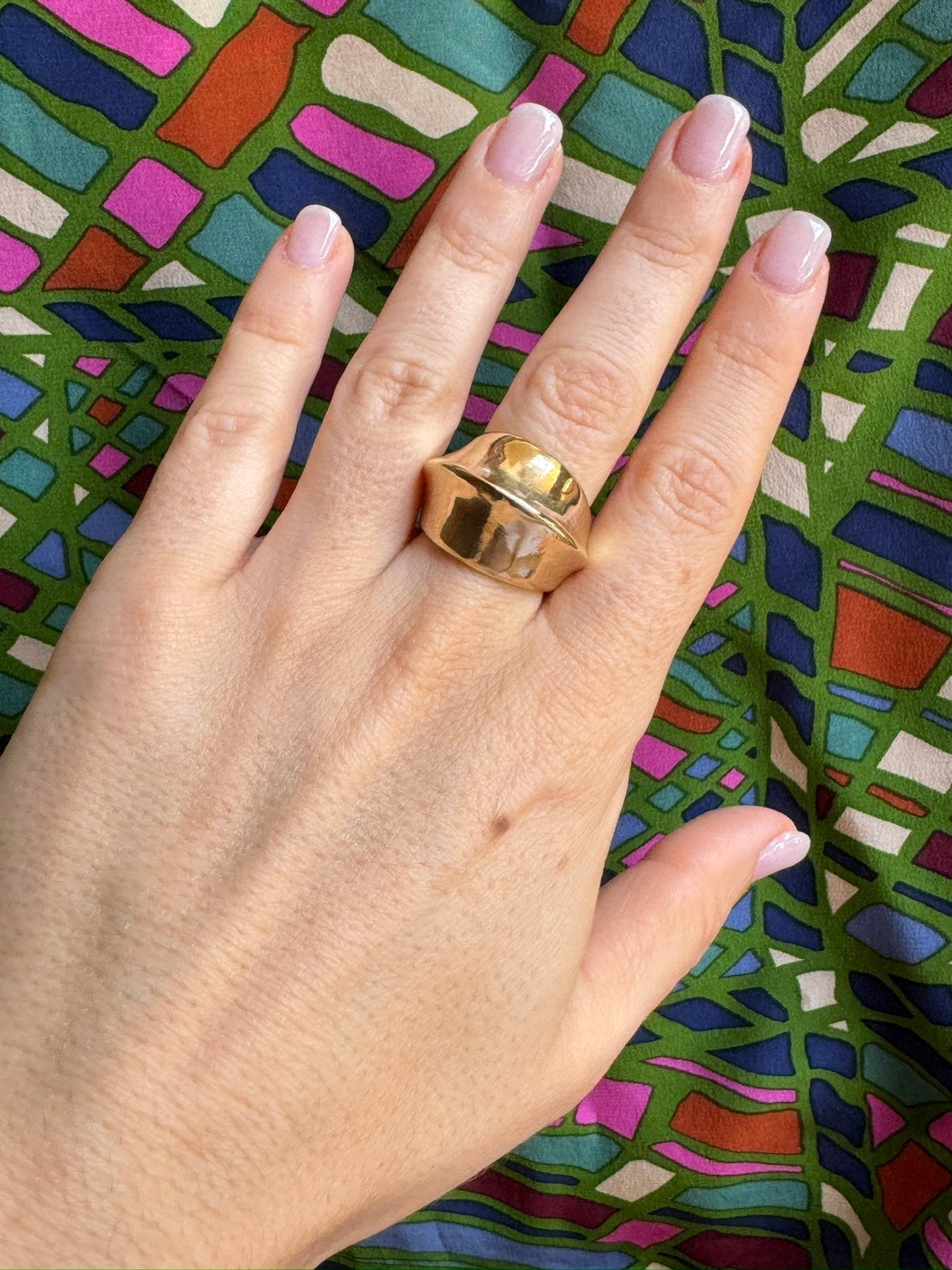 Golden boho ring