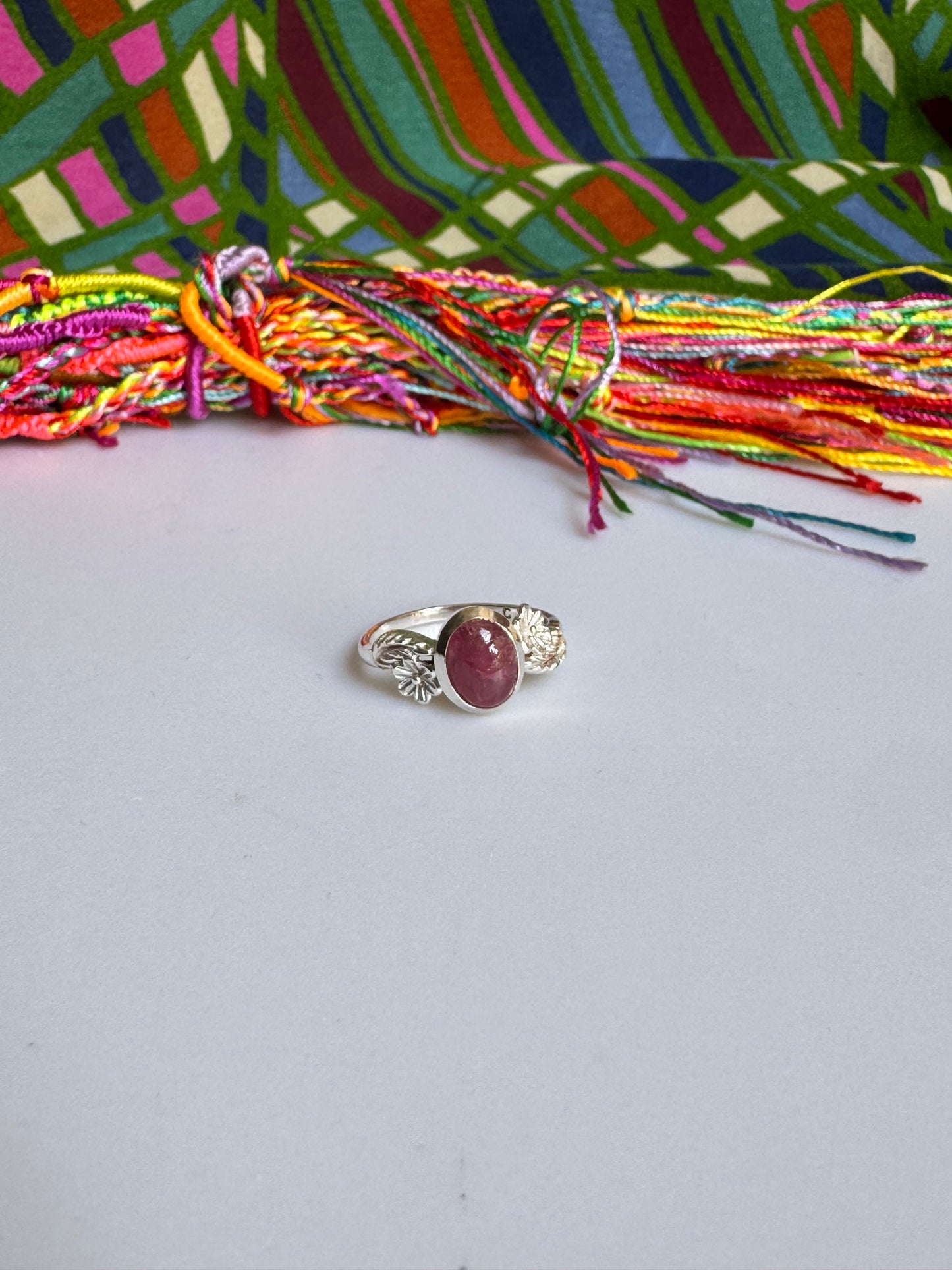 Defective 925 silver tourmaline ring size 17 - TA31