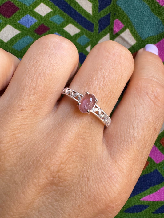 925 Silber Turmalin Ring Größe 19/20 - TA23