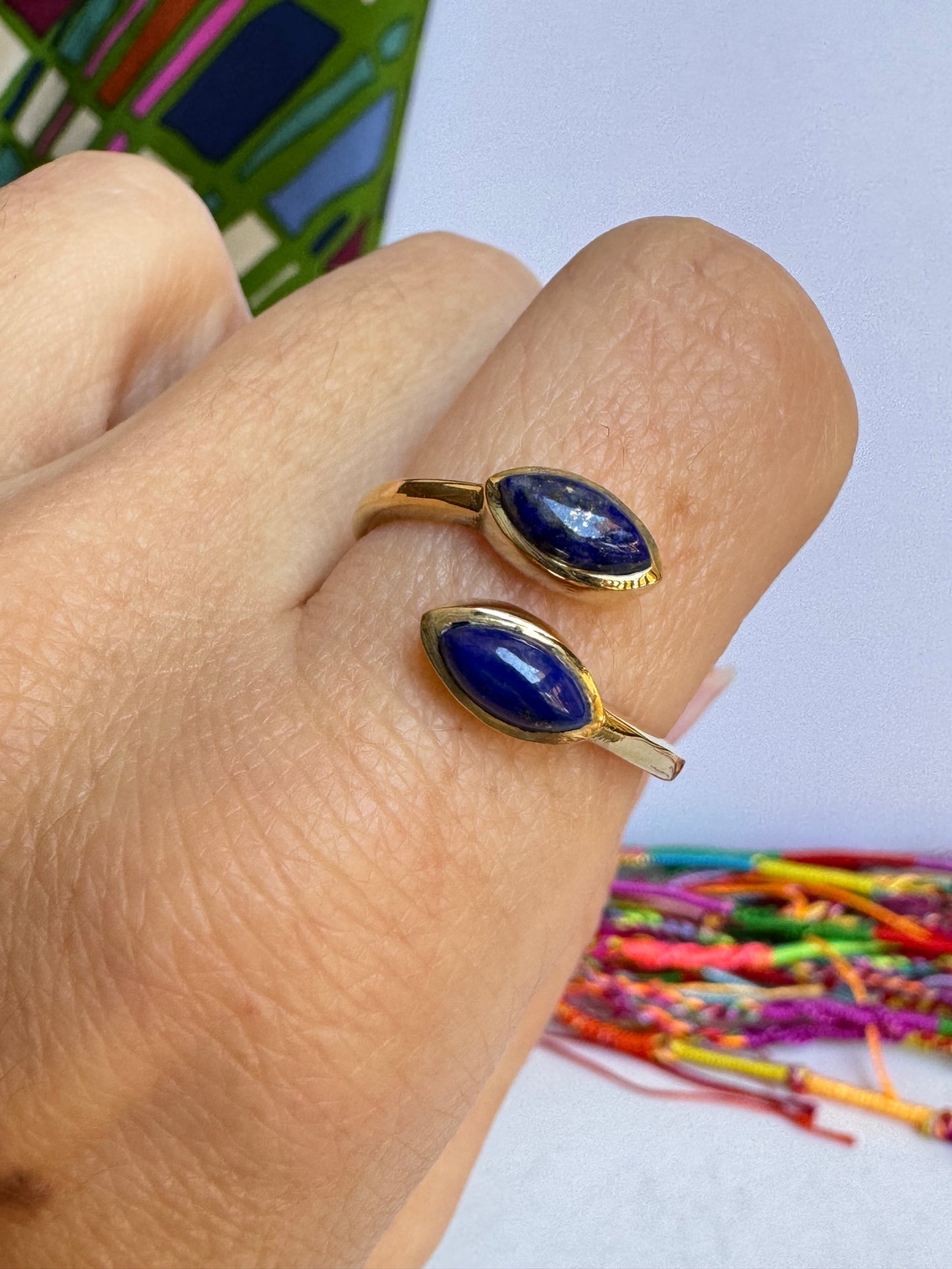 Anello boho dorato lapis