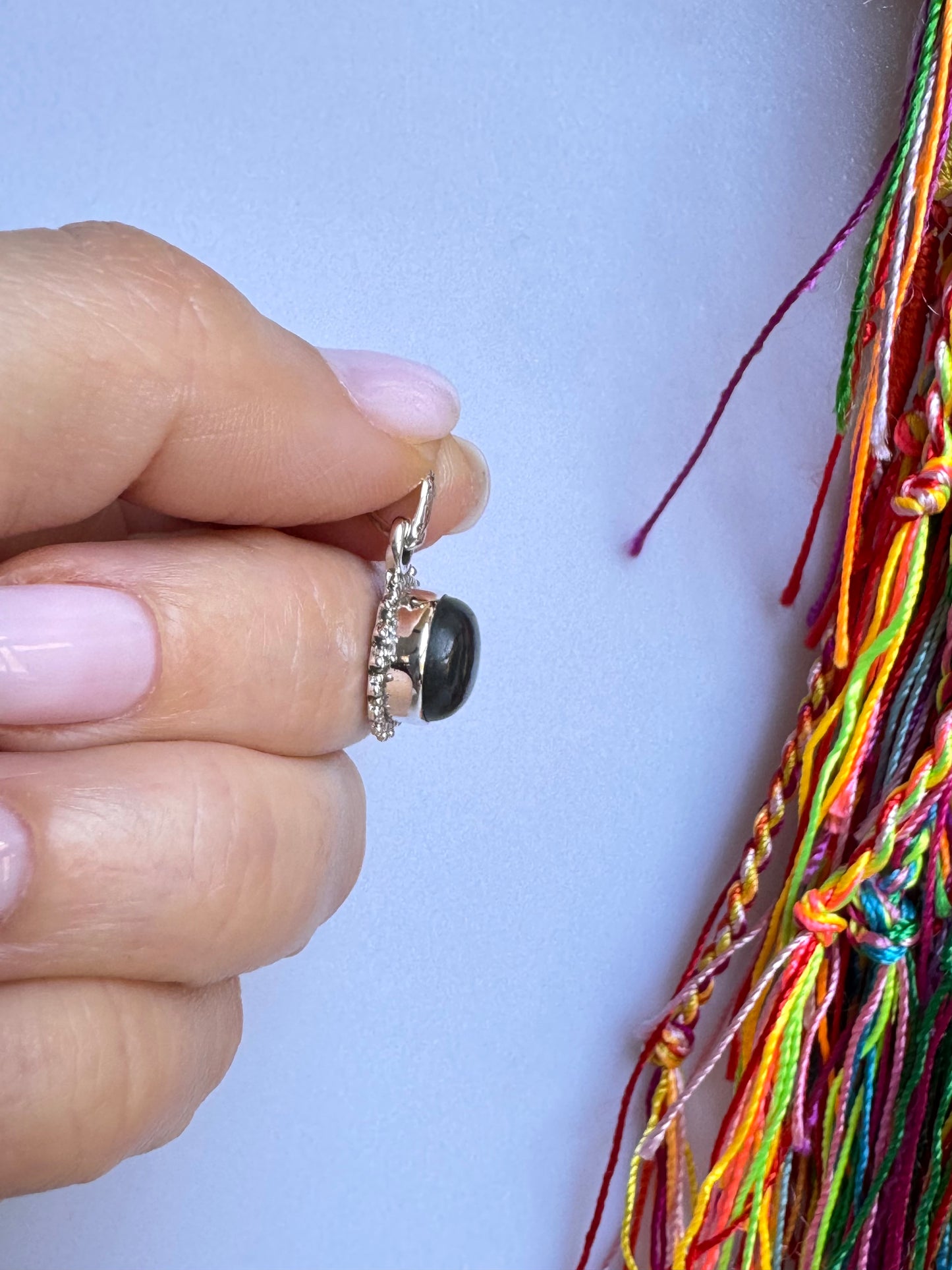 Ciondolo argento 925 labradorite V11