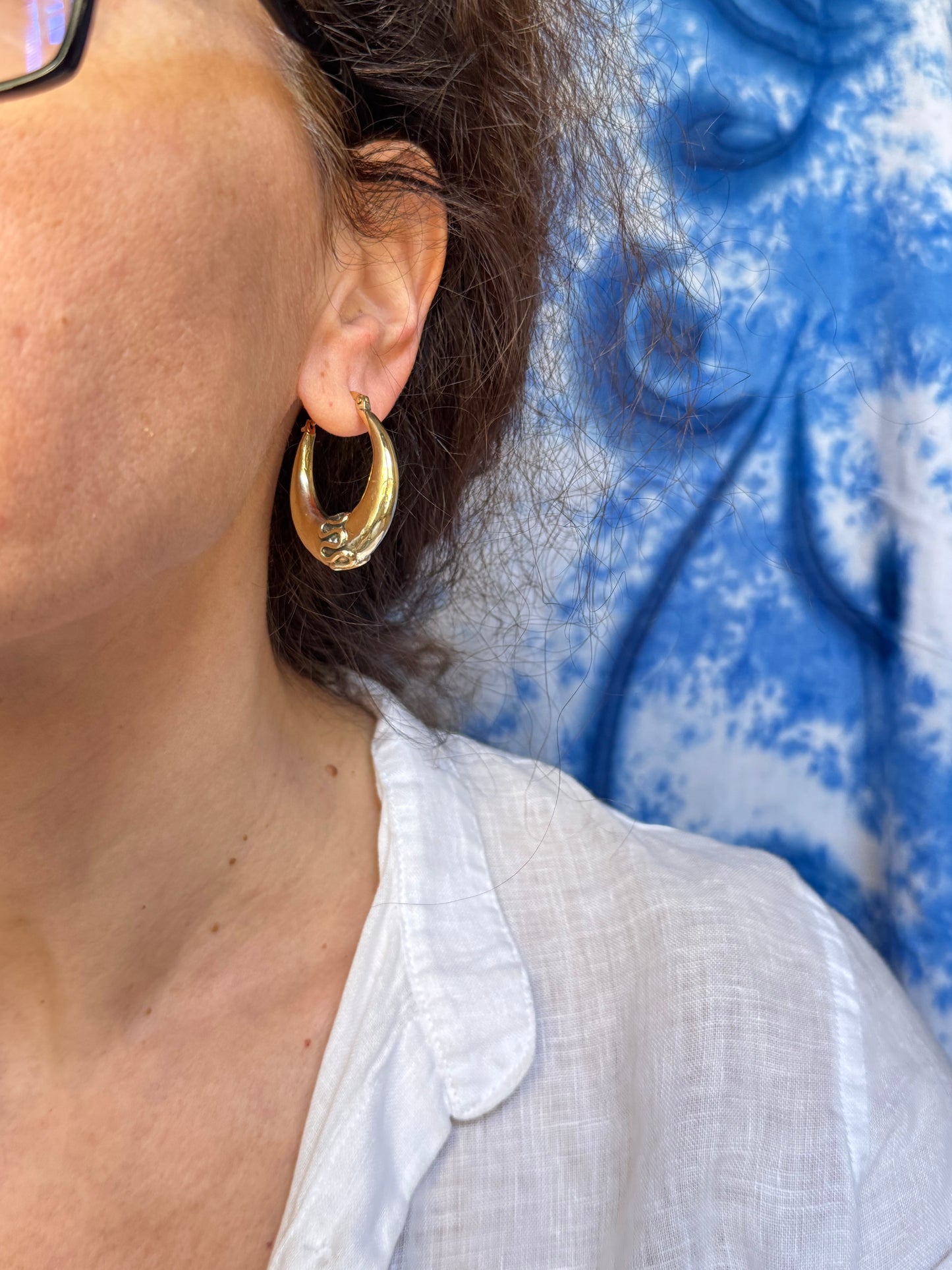 Orecchini boho dorato tribali goccia