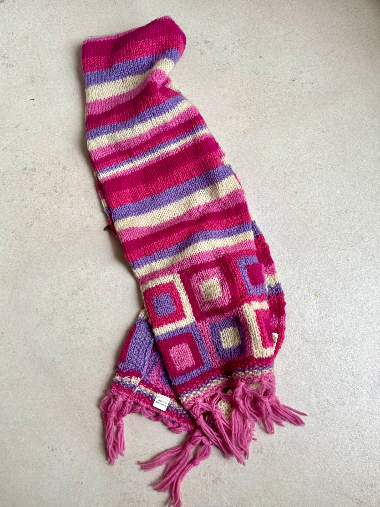 Sciarpa Nepal lana fucsia