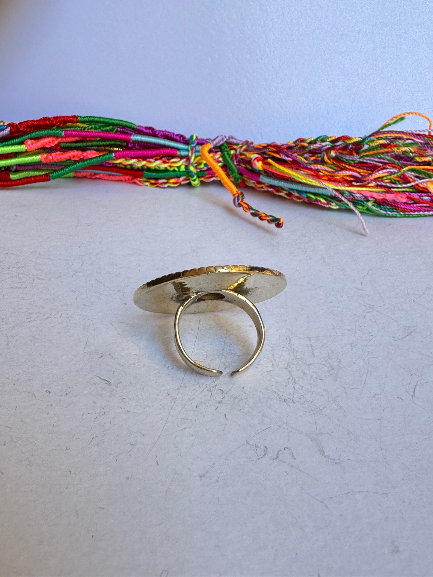 Anello boho dorato rosso