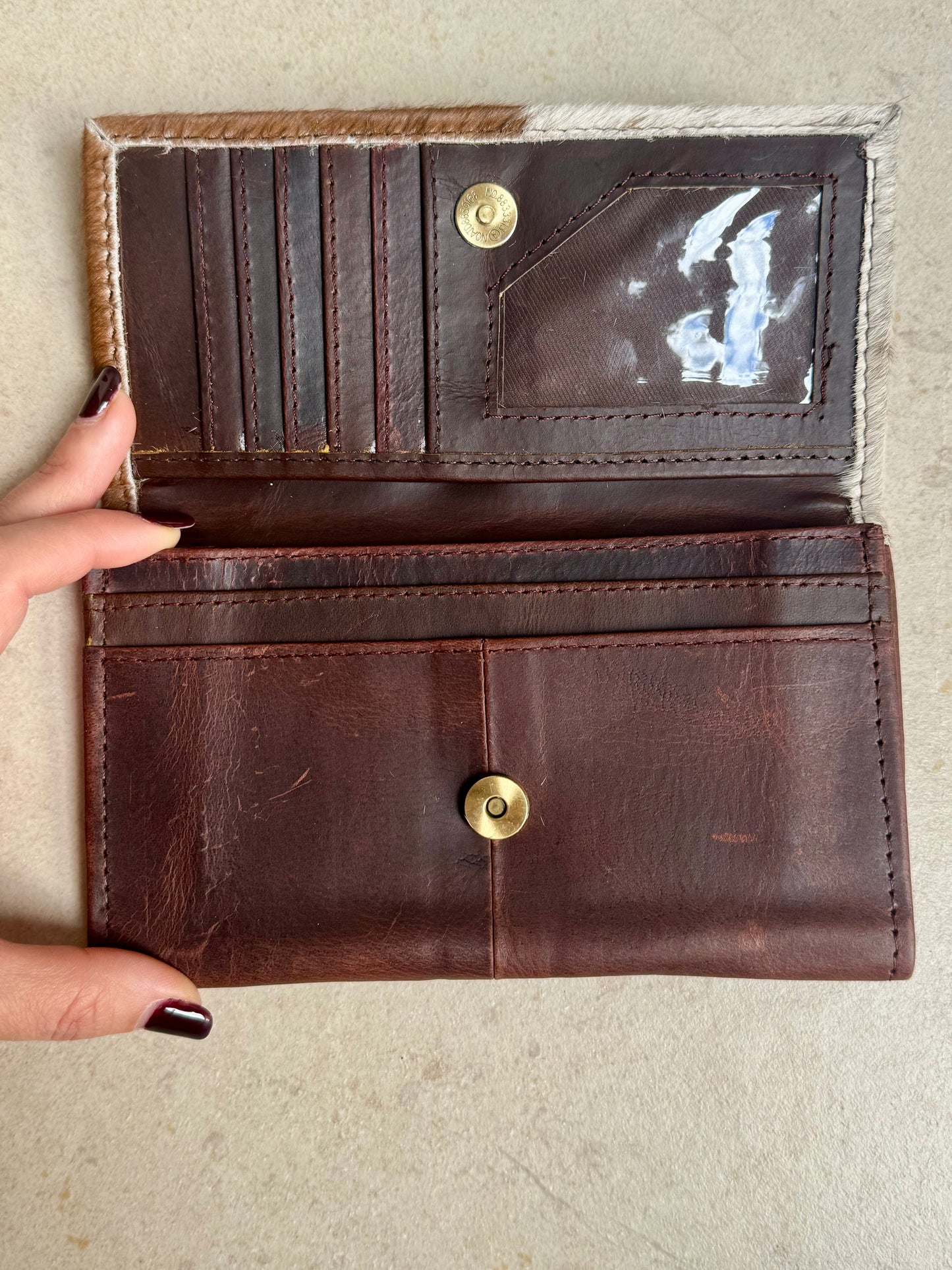 Brown leather wallet