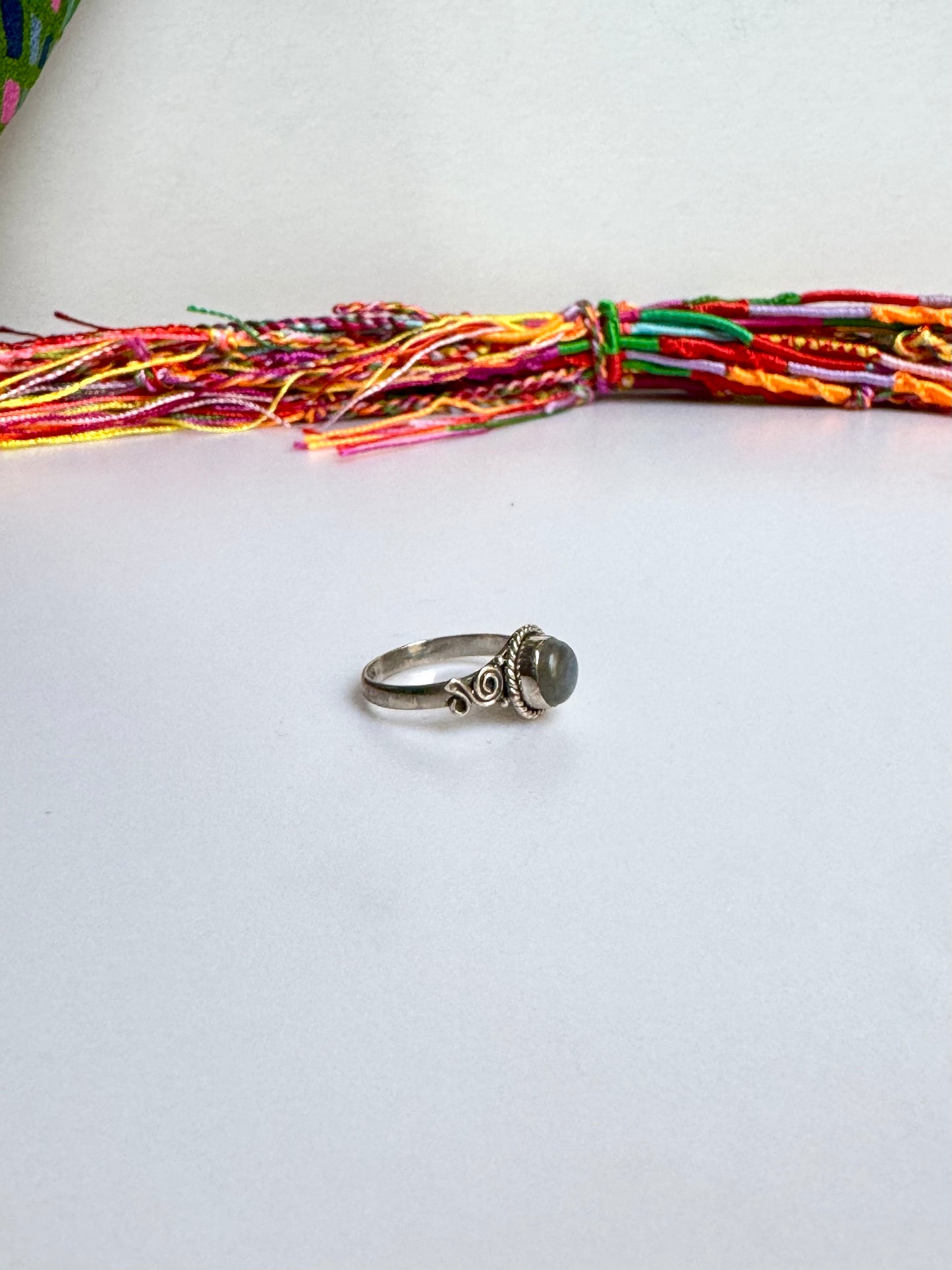 Anello argento 925 labradorite misura 16 - 44SZ