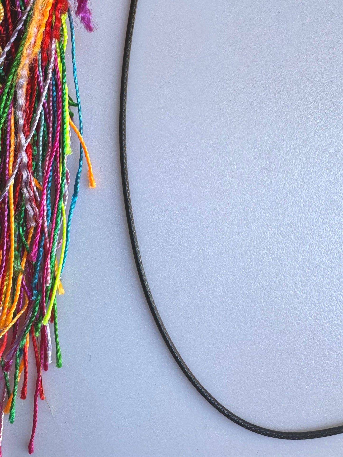 Black Tubular Rubber Necklace