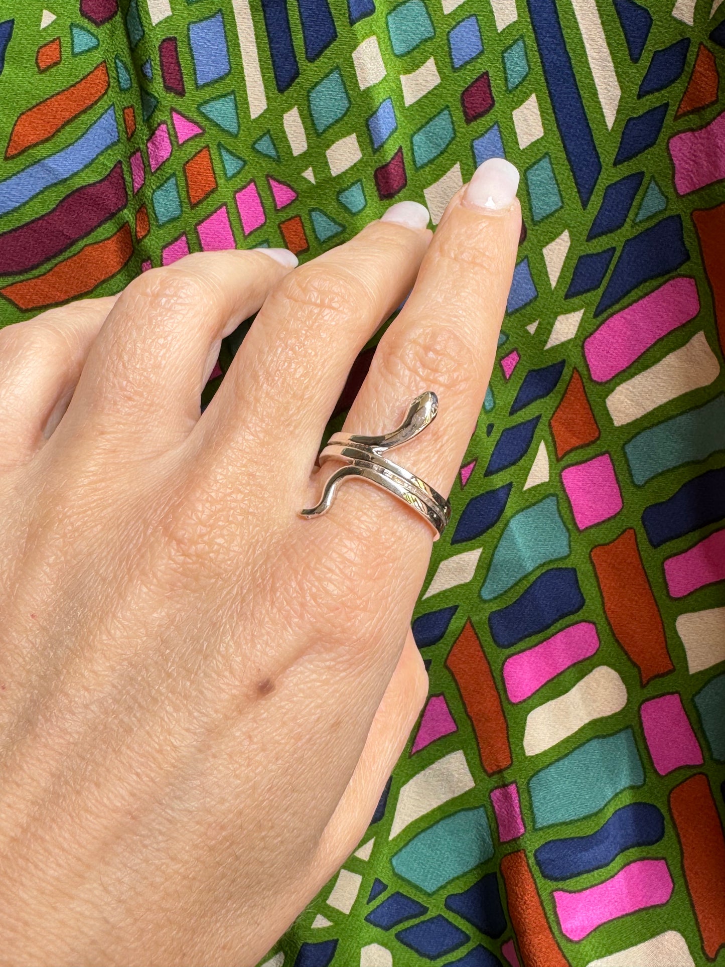 925 silver snake ring P67