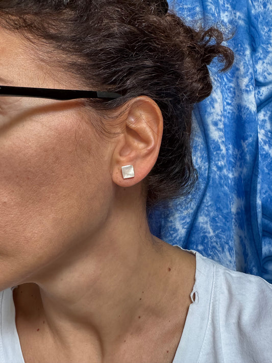 Orecchini lobo argento 925 madreperla