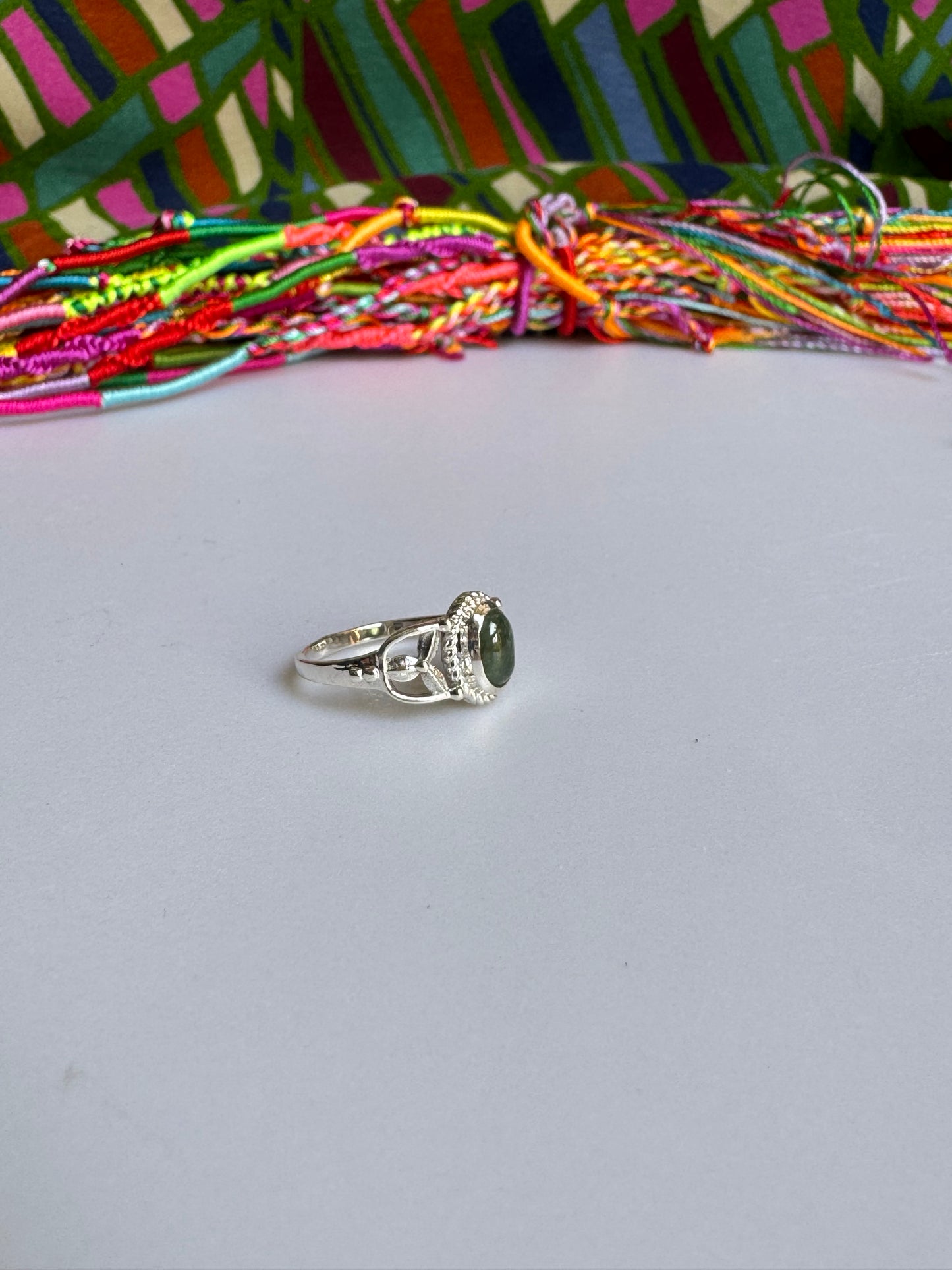 925 silver tourmaline ring size 13/14 - TA51