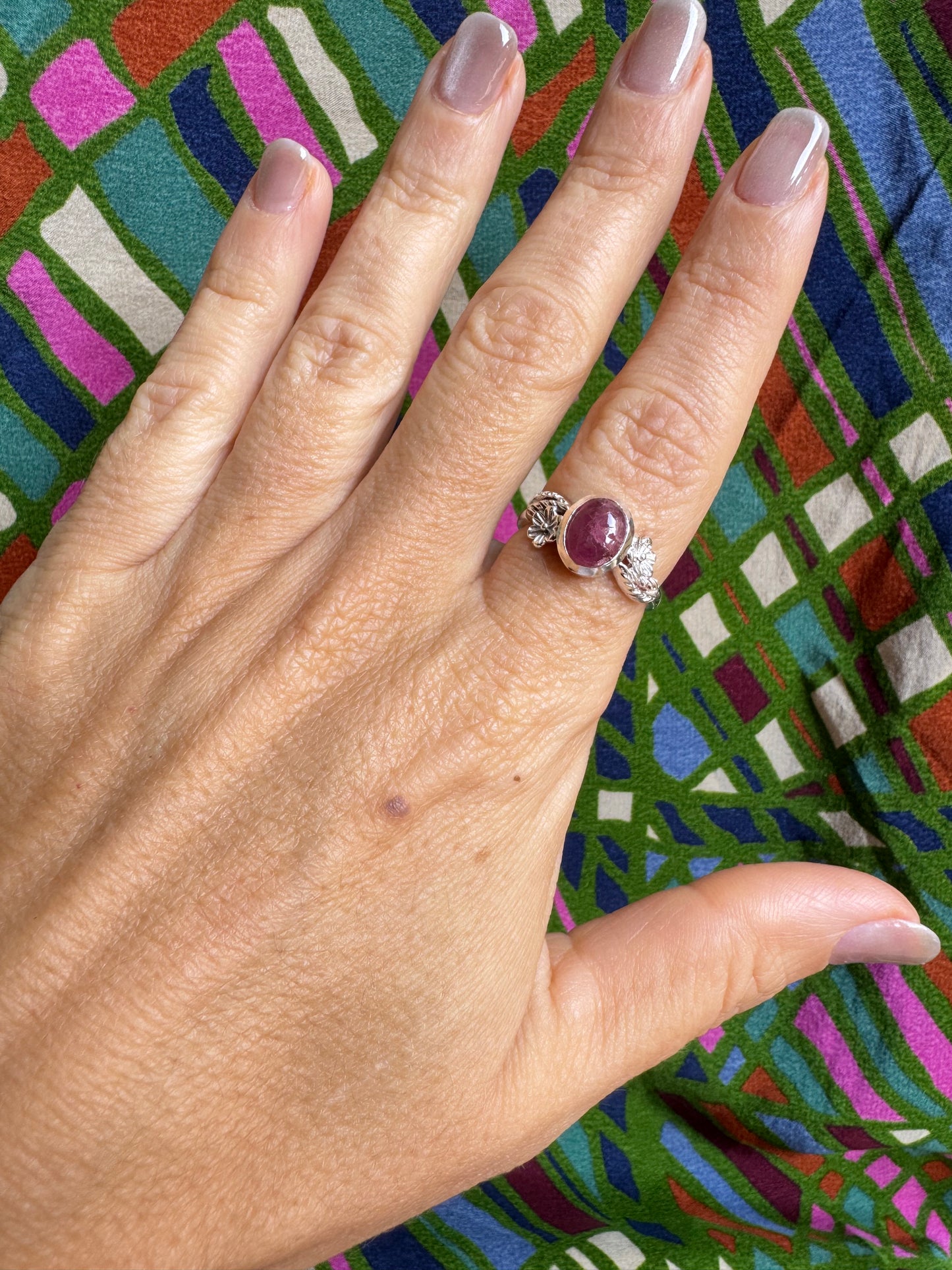 Defective 925 silver tourmaline ring size 17 - TA31