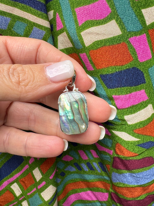 Abalone-Anhänger aus 925er Silber C44