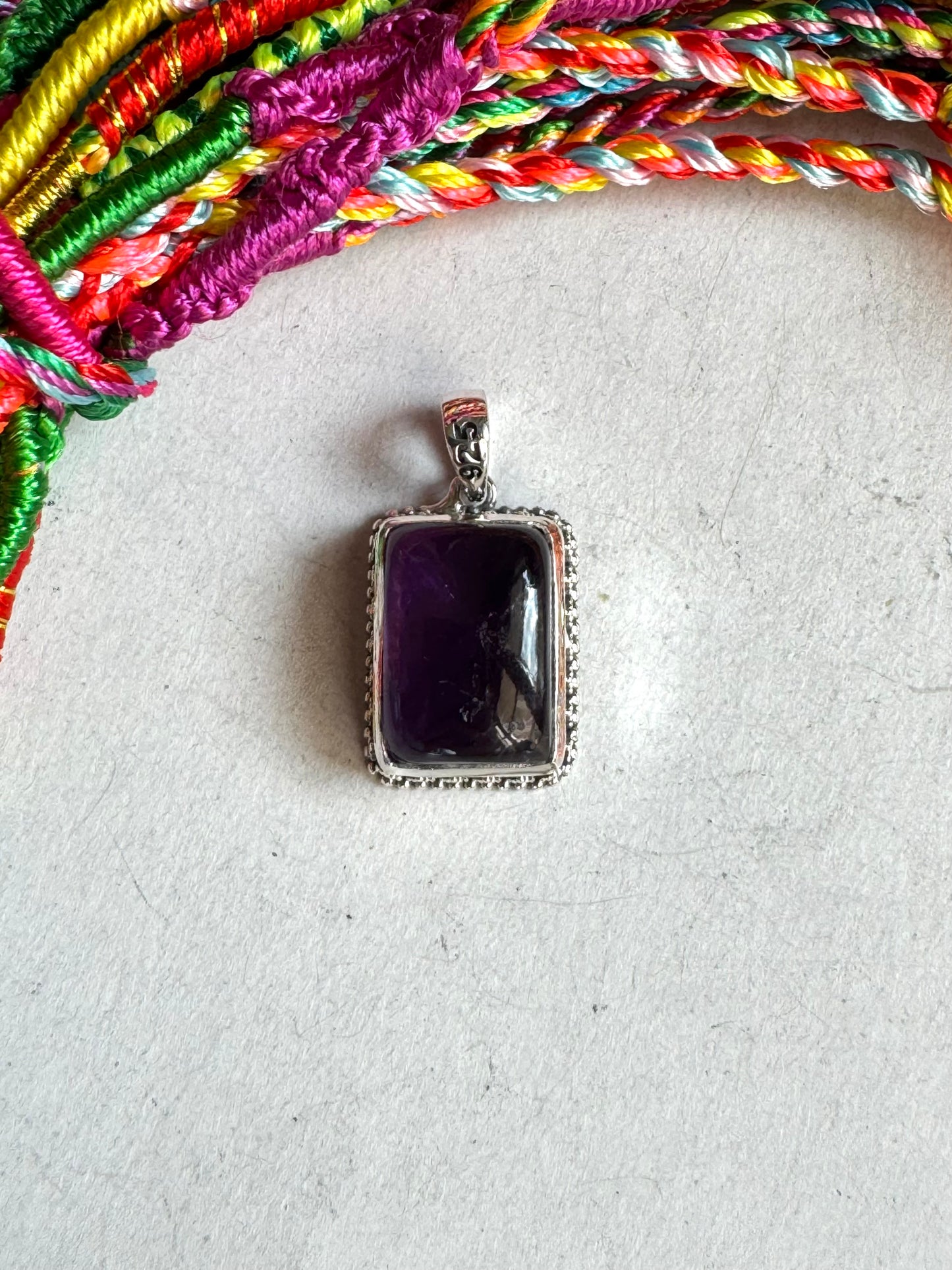 Amethyst 925 silver pendant