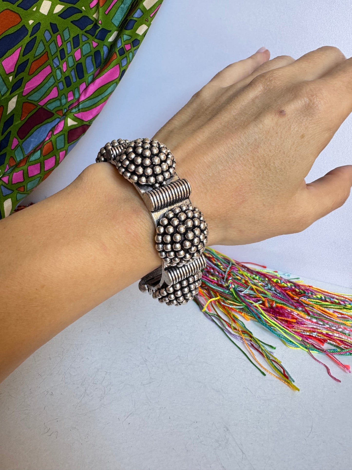 Bracciale bangle argentato