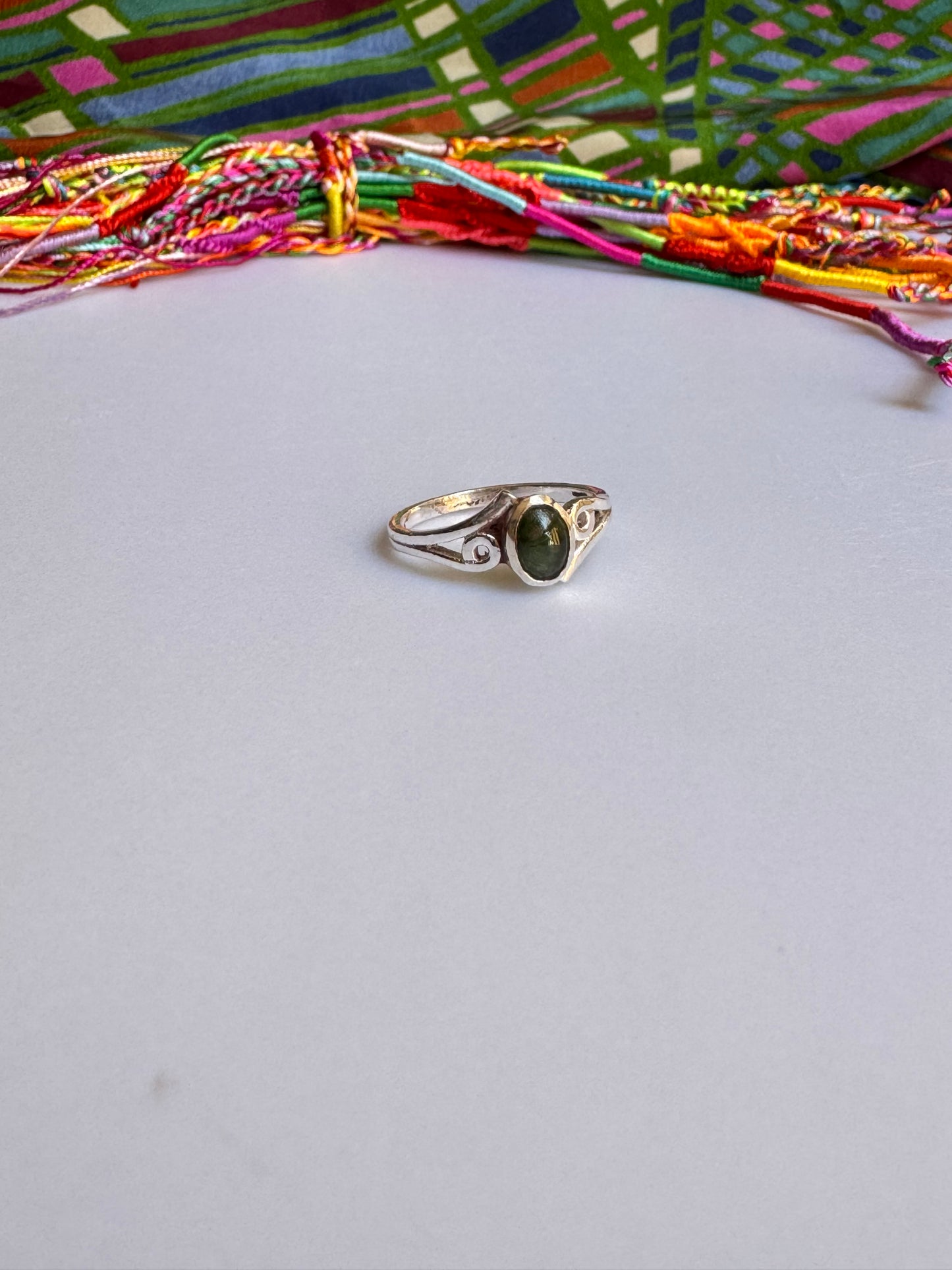 925 Silber Turmalin Ring Größe 17 - TA26