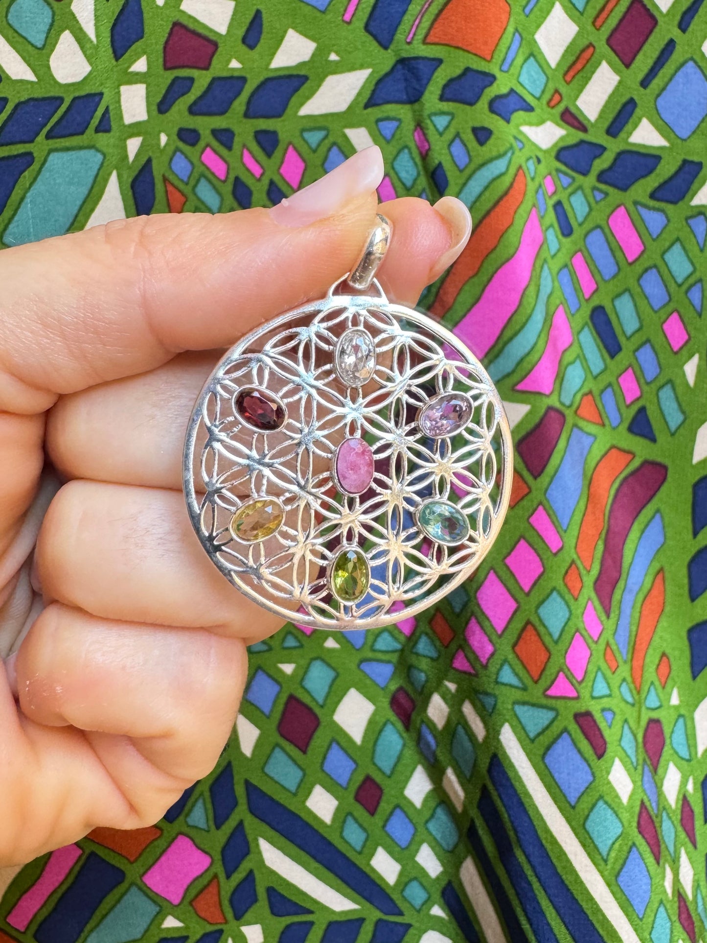 925 silver pendant 7 chakra F35