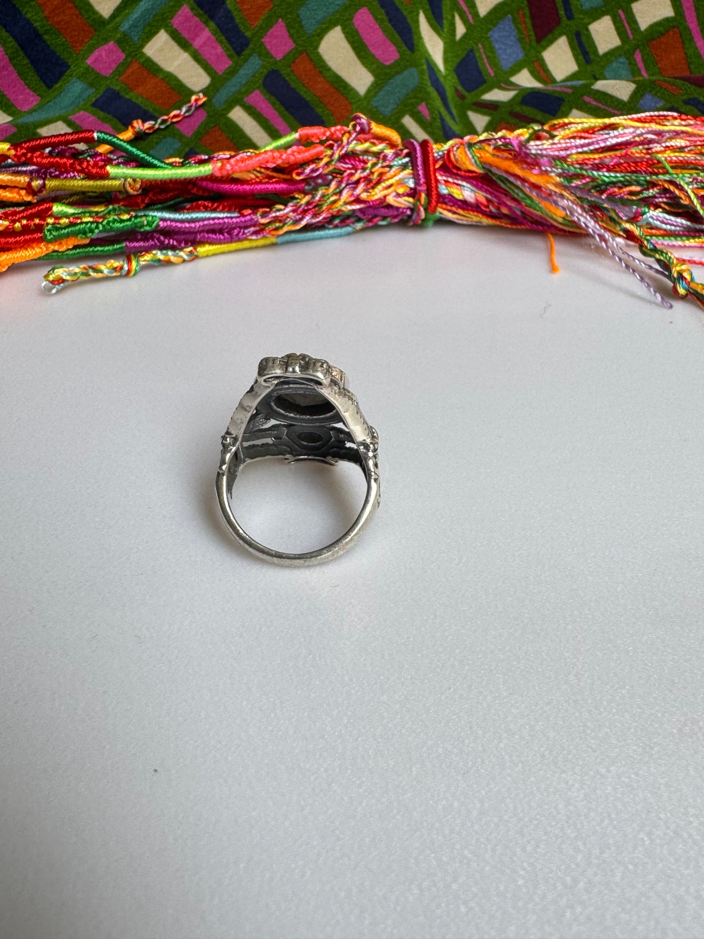 Labradoritring aus 925er Sterlingsilber, Größe 17/18 - 5LA