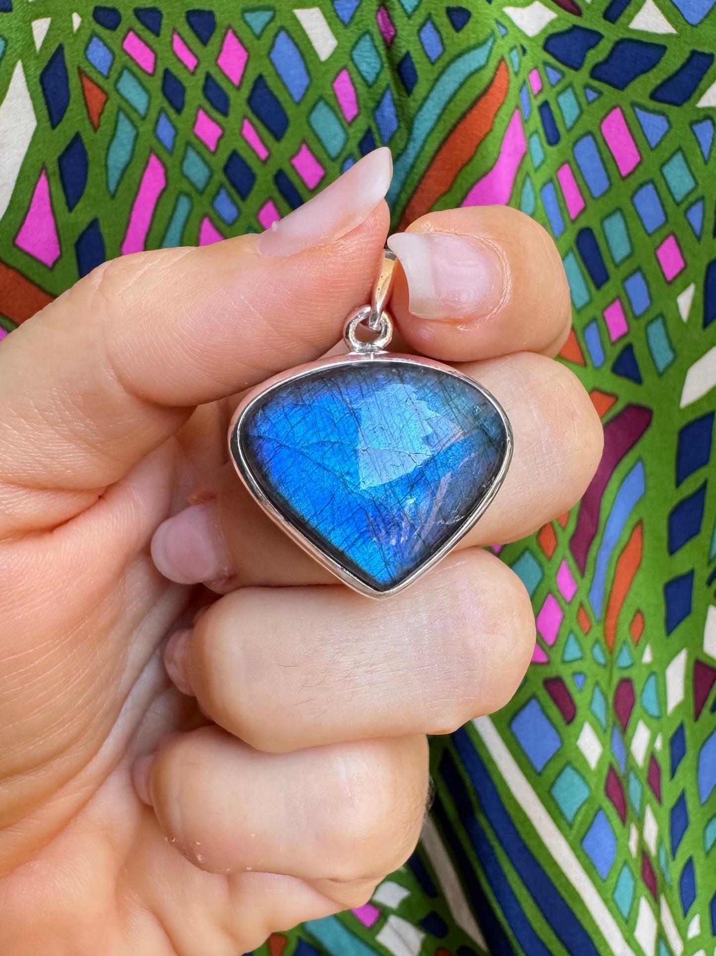 925 silver labradorite pendant F38