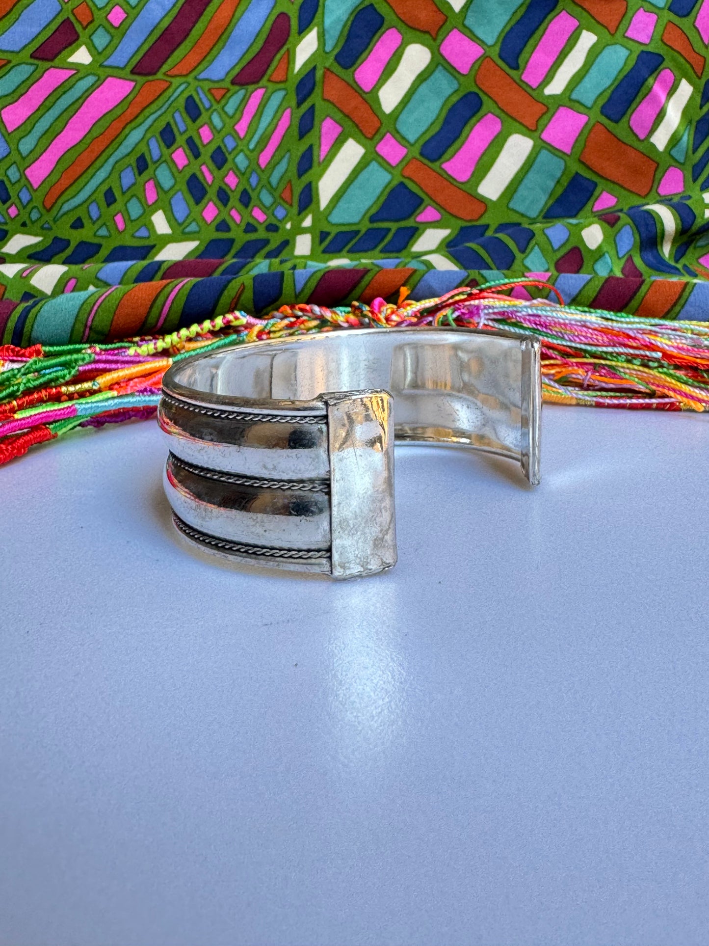 Silver bangle bracelet