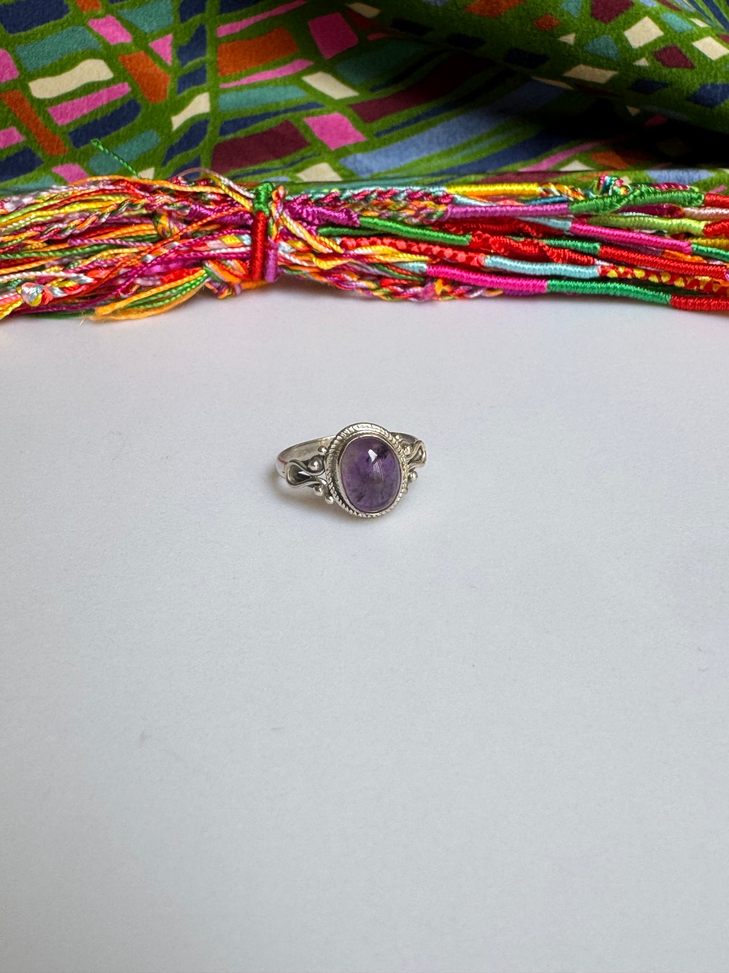 925 silver amethyst ring size 17 - 12A