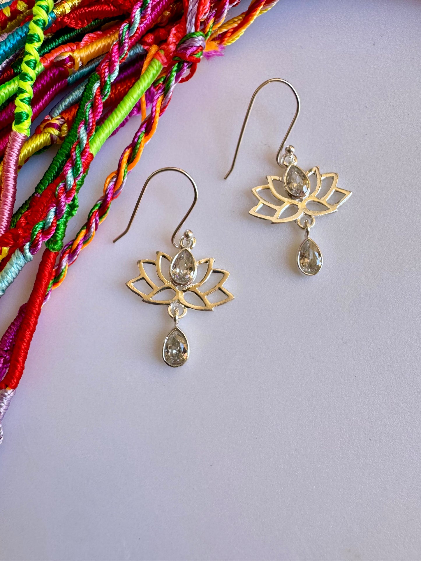 925 silver earrings with zircons D17