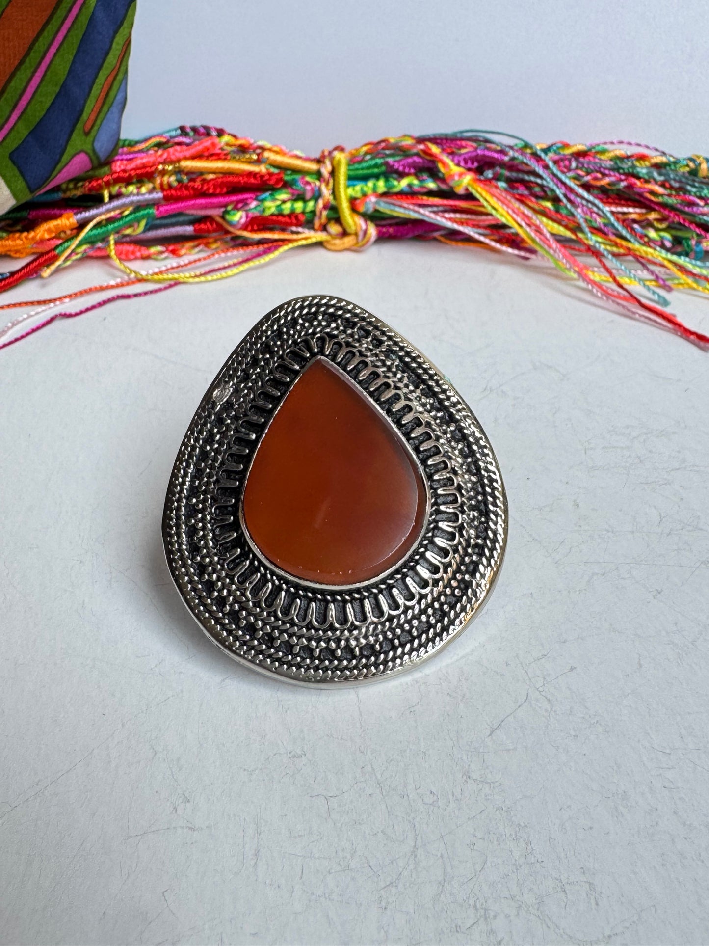 Anello antico pietra agata vintage misura 16/17