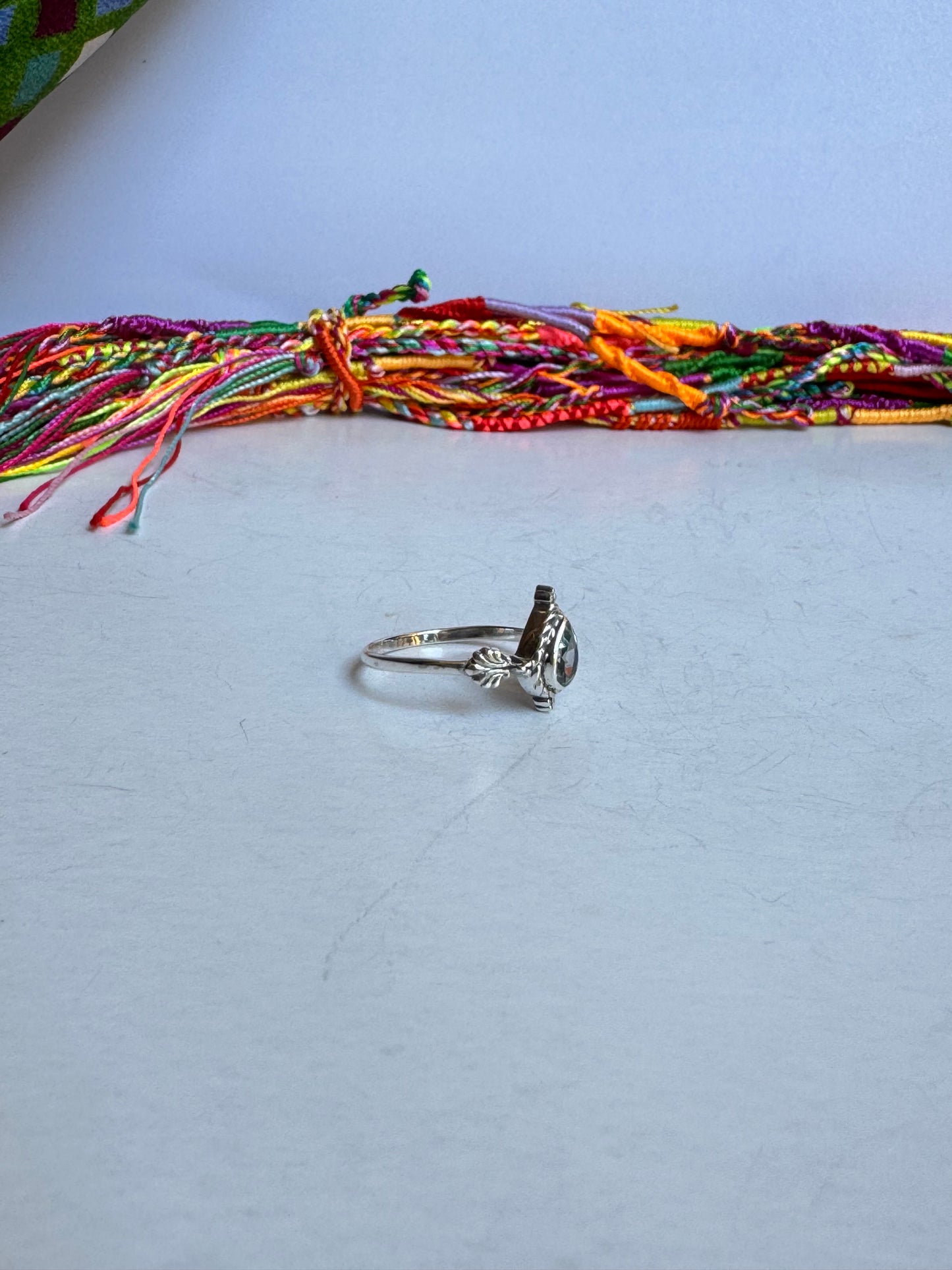 Anello argento 925 acquamarina misura 21/22 - 5UM