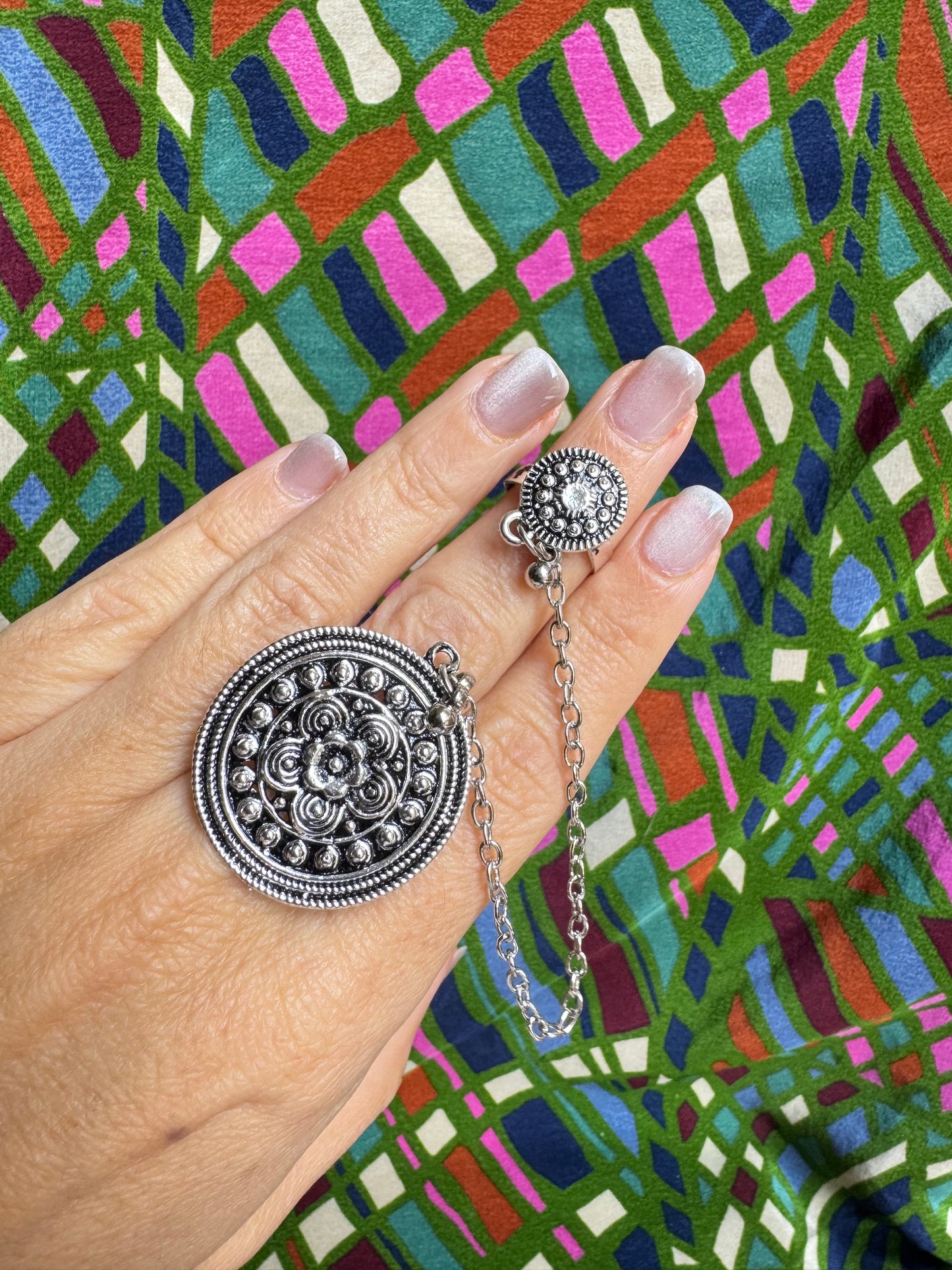 Antique vintage double ring