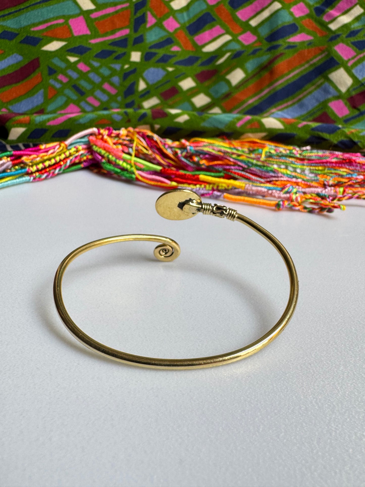 Purple gold boho bracelet