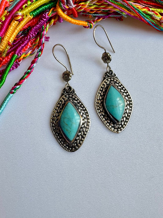 Antique vintage turquoise earrings