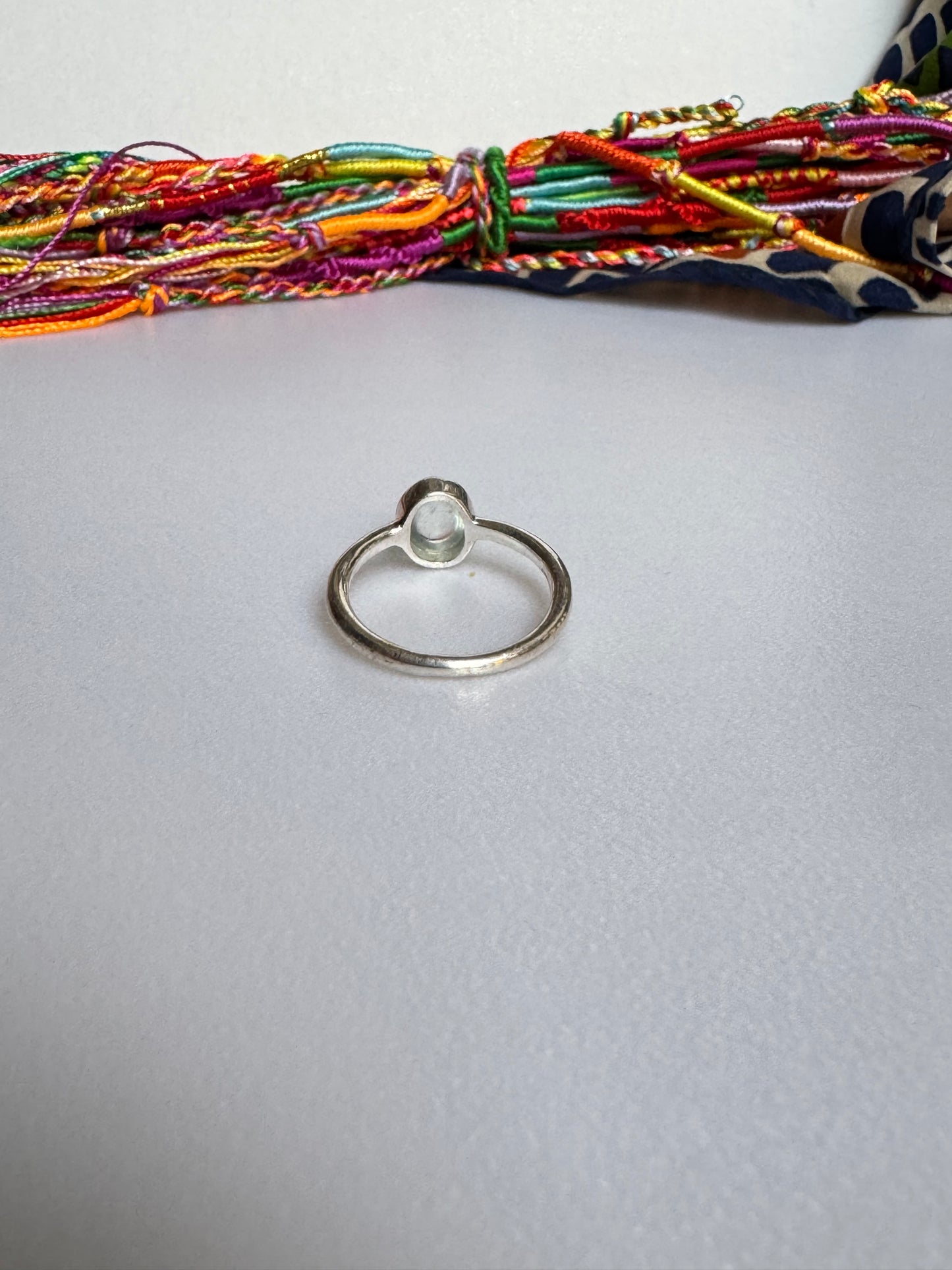 Anello argento 925 acquamarina misura 16 - 10AQ