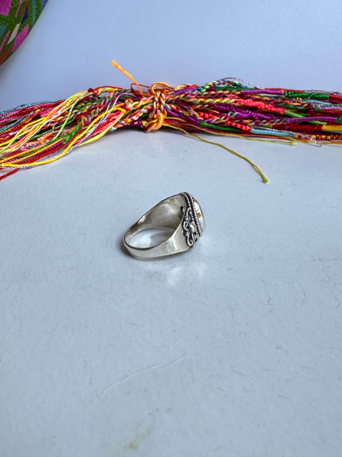 Anello argento925 misura 23 quarzo citrino C2