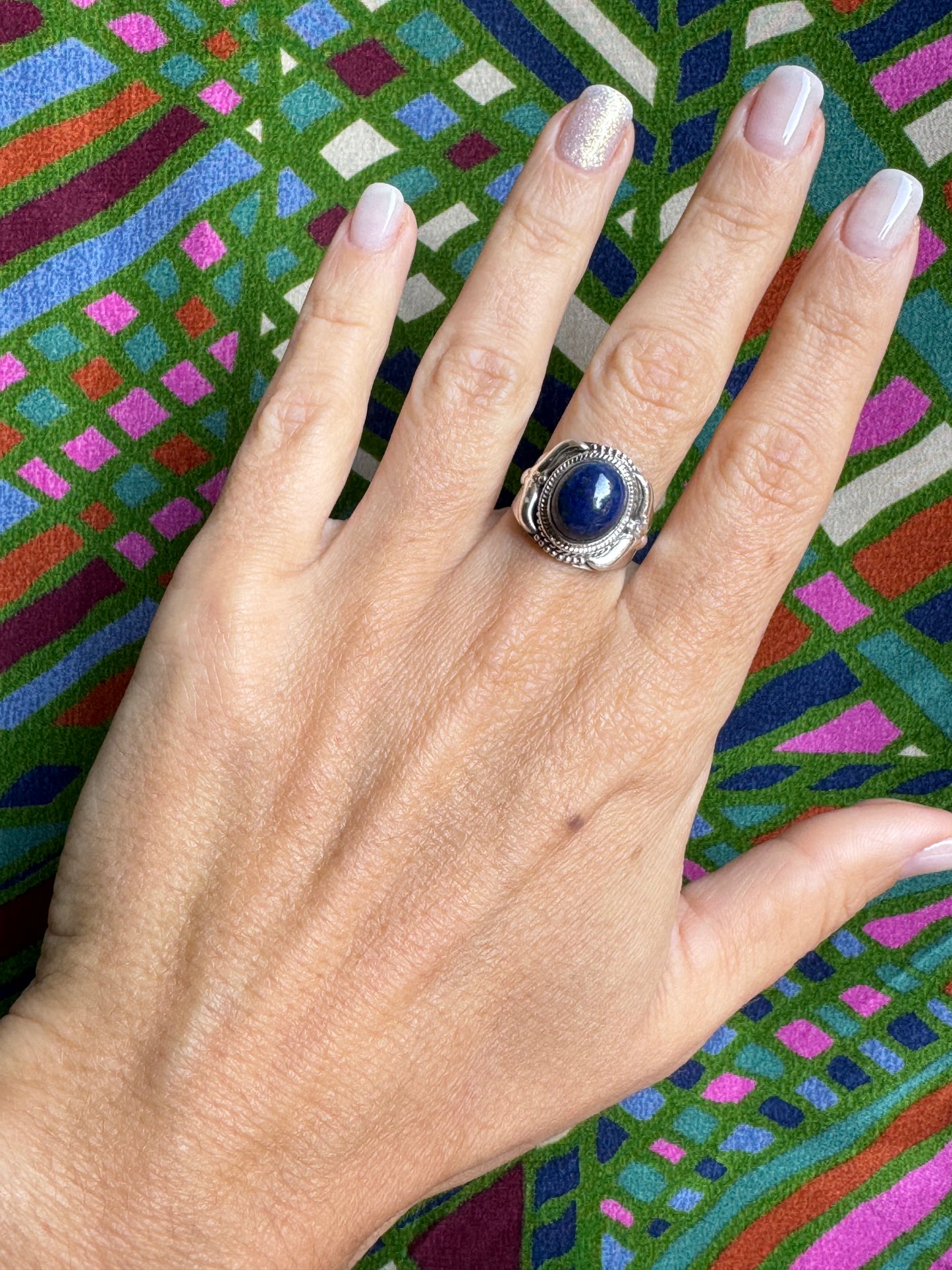 925 silver ring lapis lazuli E83