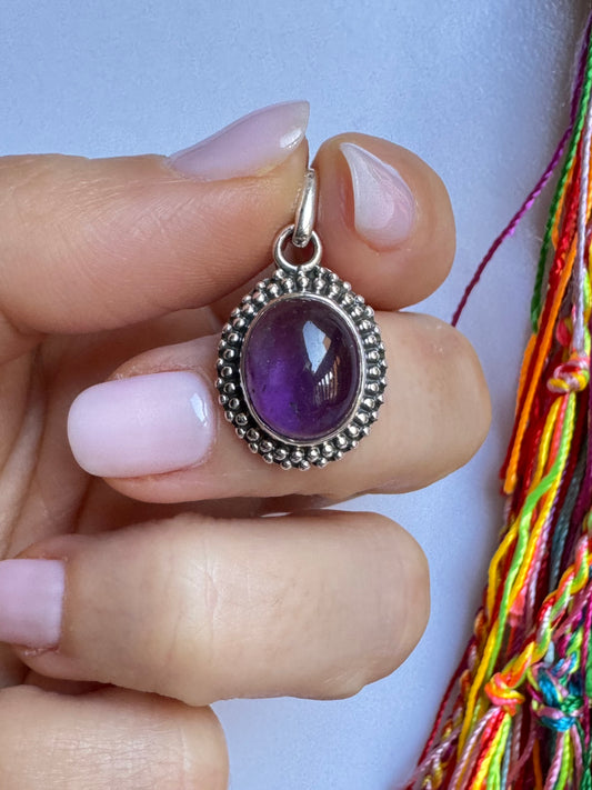 Ciondolo argento 925 ametista V3