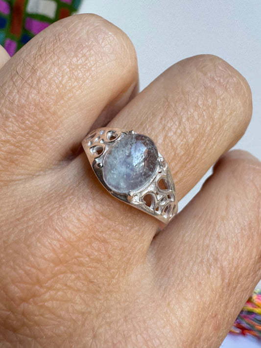 Anello argento 925 acquamarina misura 16 - 1AQ