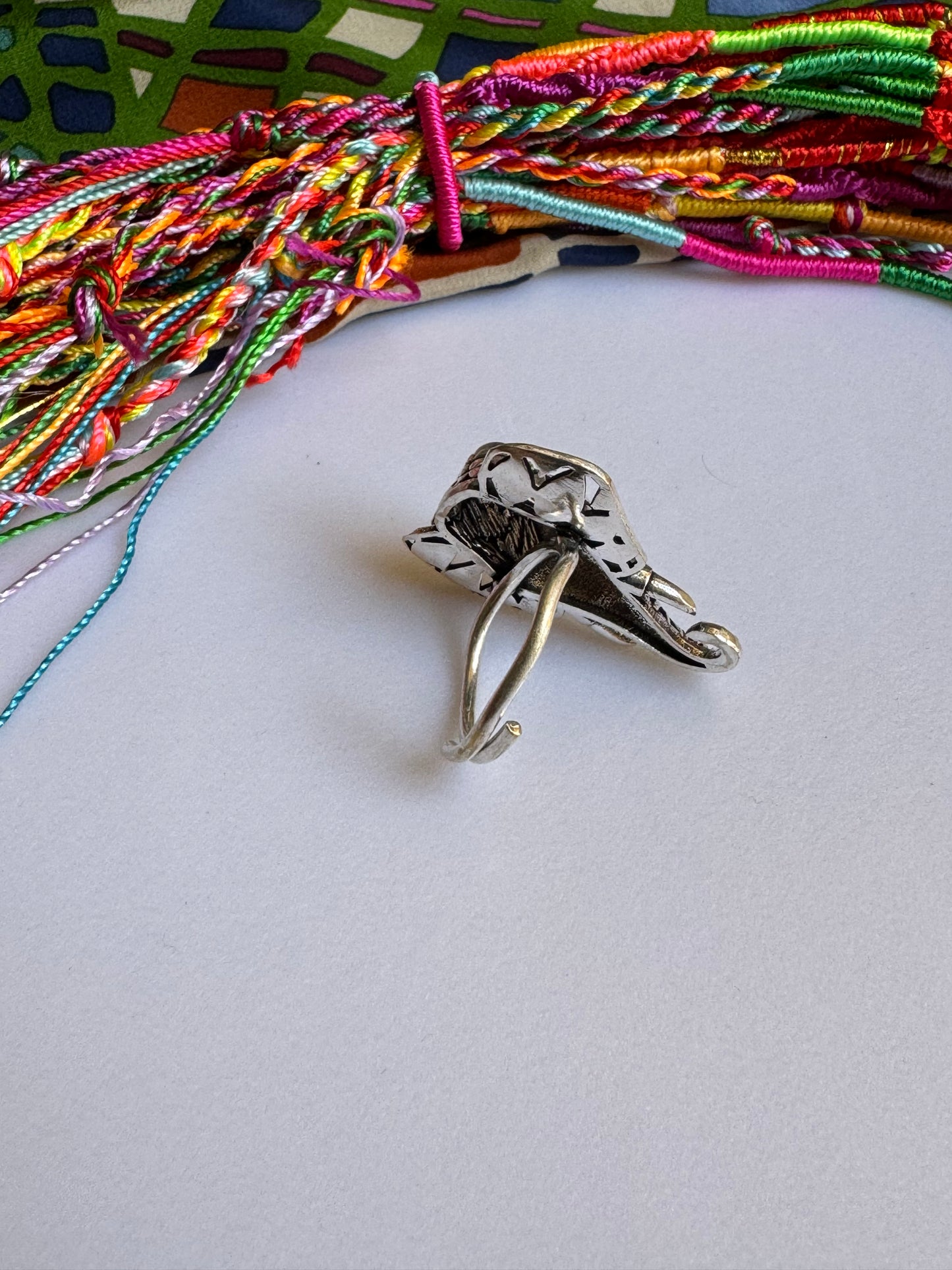 Labradorite silver boho ring