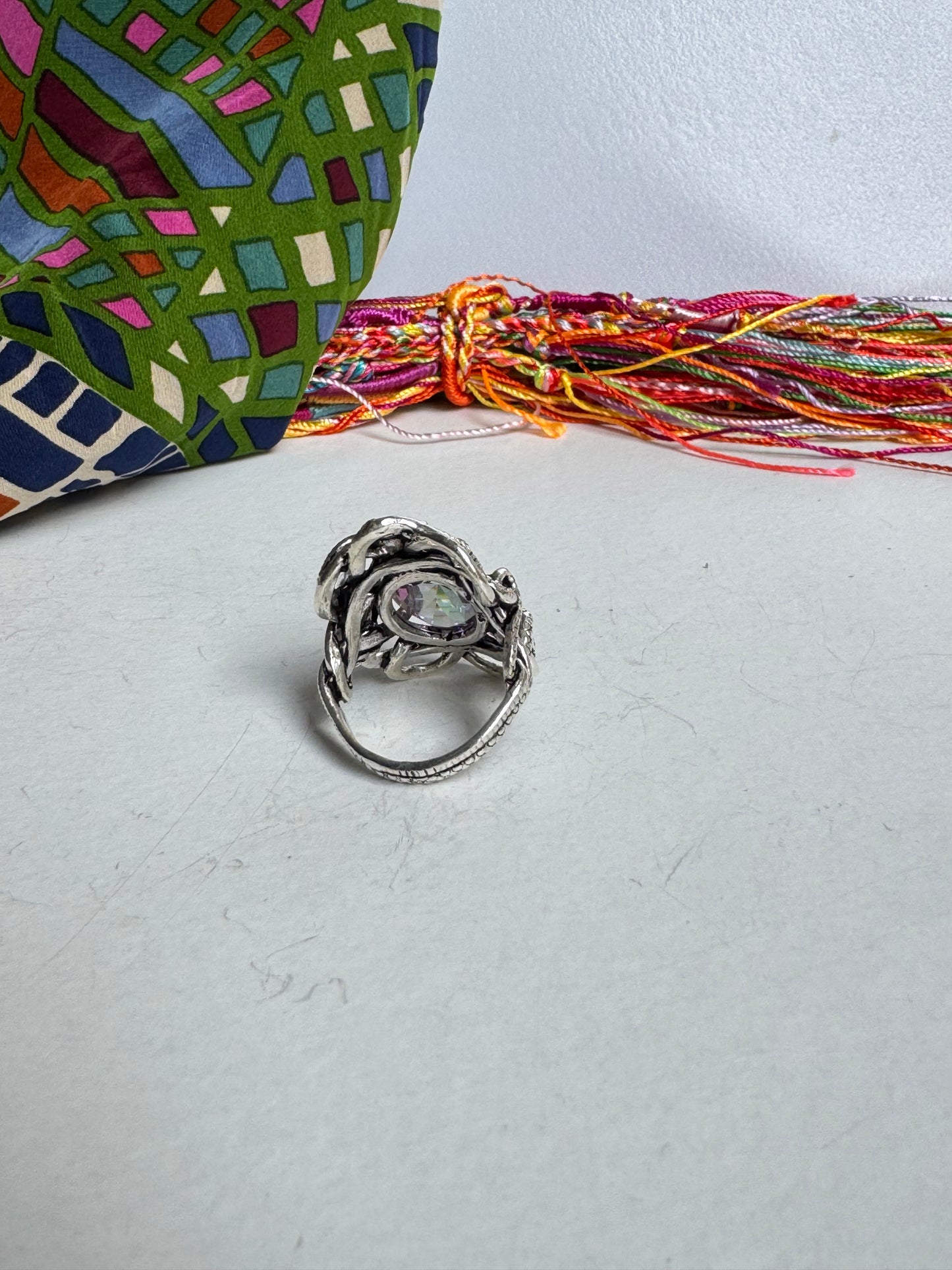 Ring Silber 925 Mystic Stone Größe 19 - 19K