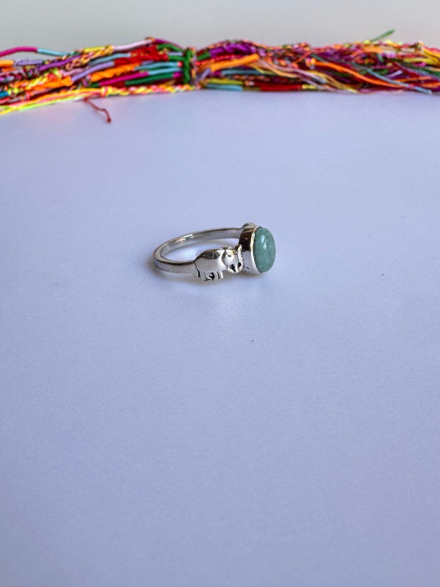 Anello argento 925 amazzonite misura 15/16 - 3AMA