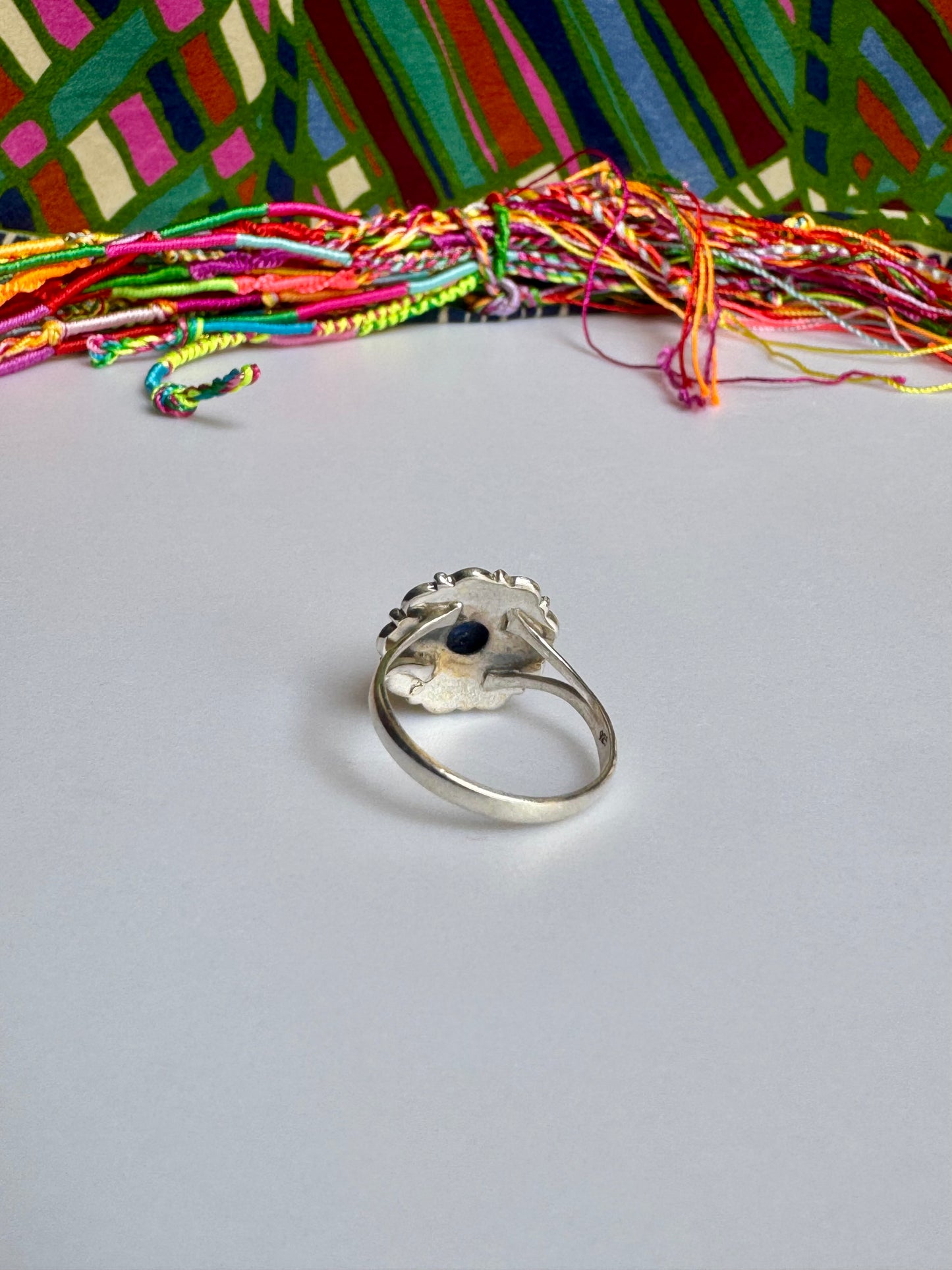 925 silver lapis lazuli ring size 21/22 - G27